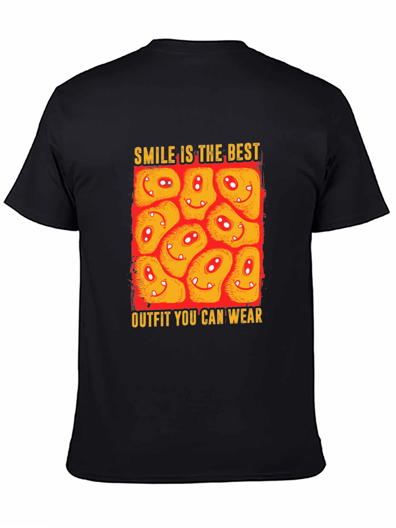 Smile Outfit Tee - Happy Monster Graphic T-Shirt