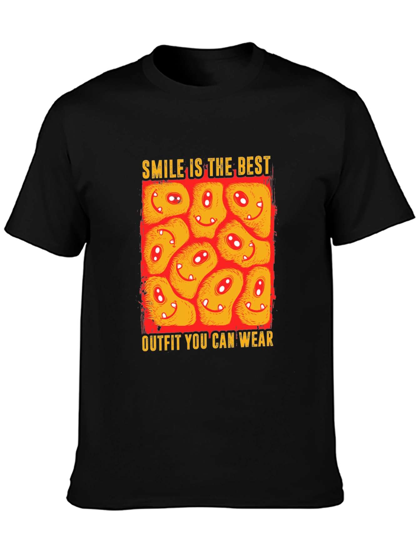 Smile Outfit Tee - Happy Monster Graphic T-Shirt