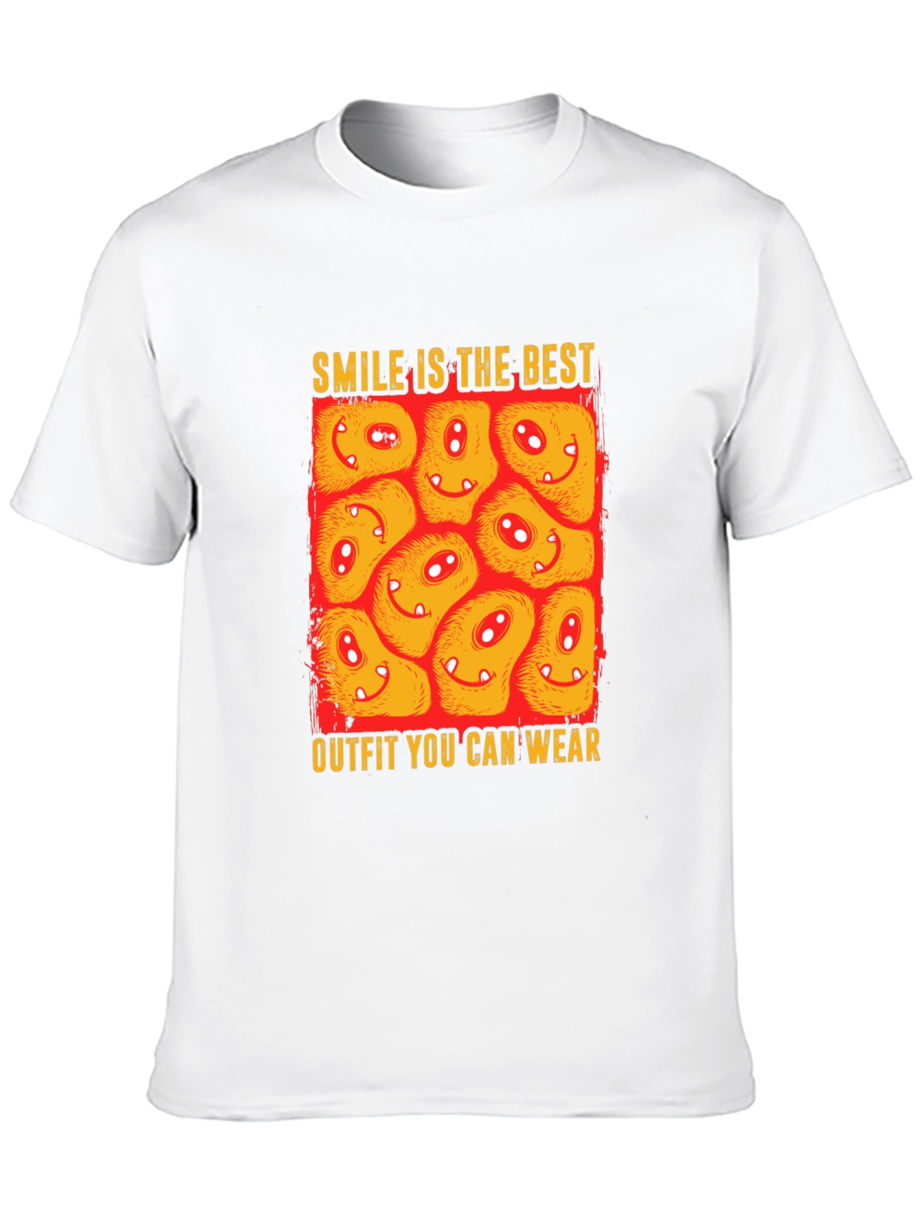 Smile Outfit Tee - Happy Monster Graphic T-Shirt