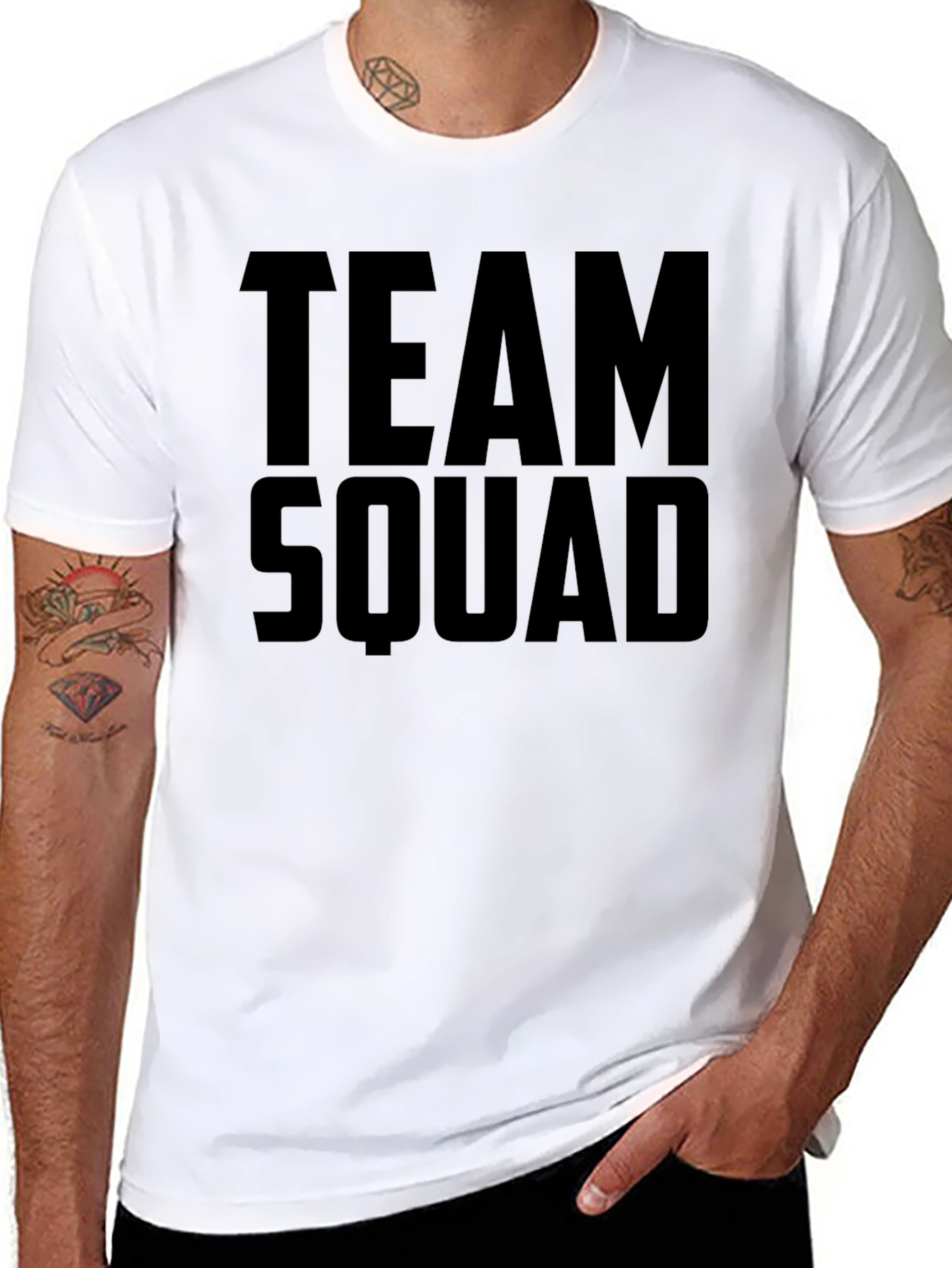 Team Squad Black Graphic T-Shirt