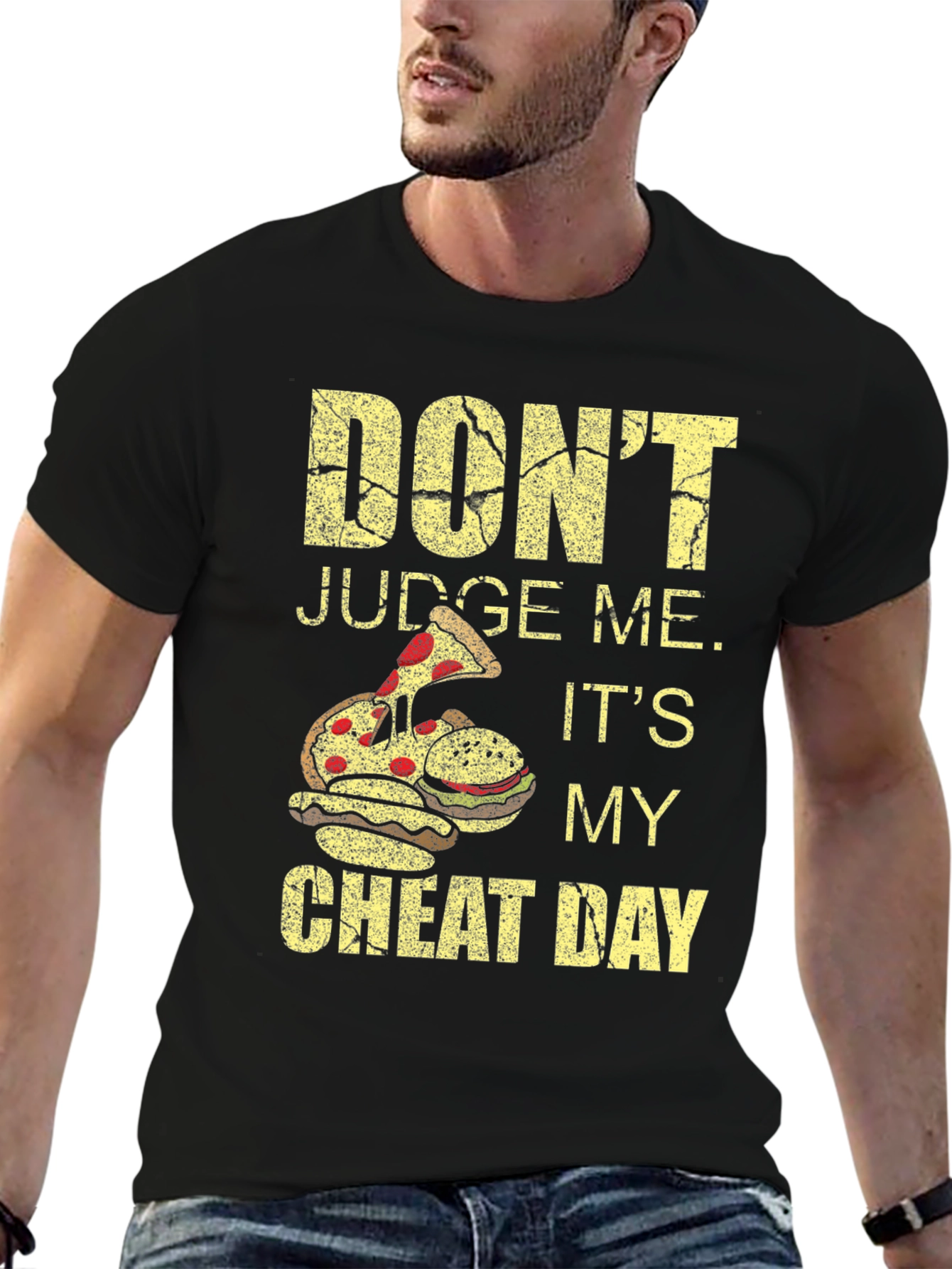 Dont Judge Me Cheat Day Black T-Shirt