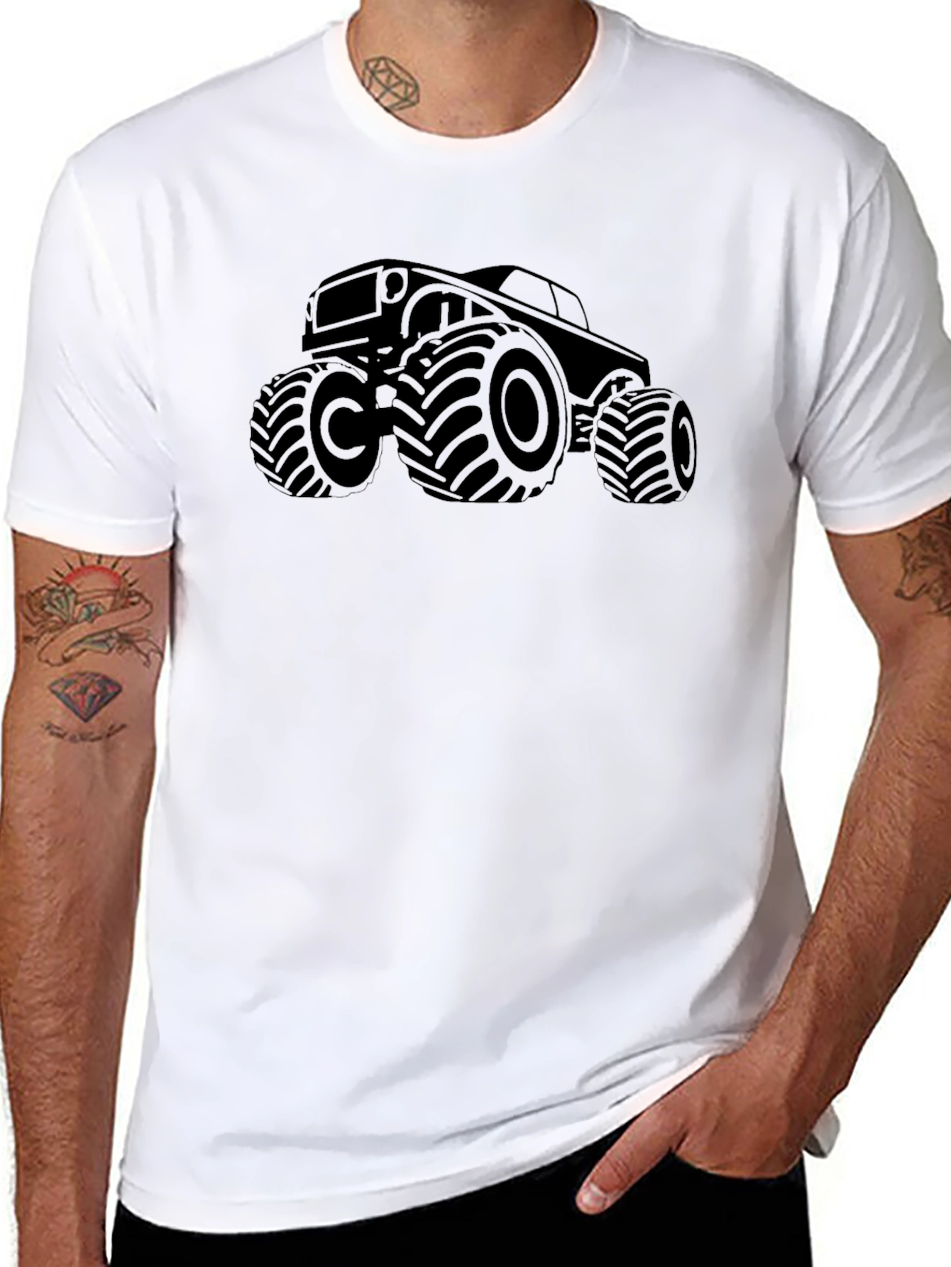 Black Monster Truck Graphic Tee
