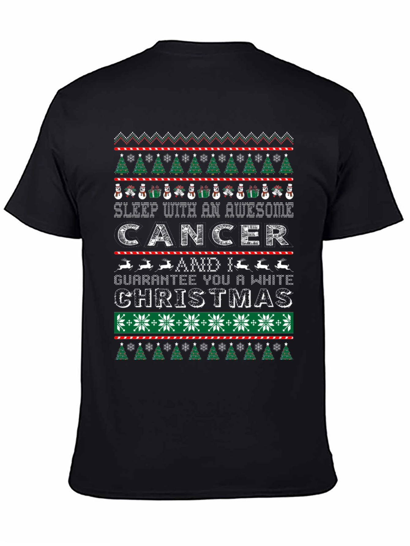 Awesome Cancer Christmas Graphic Tee