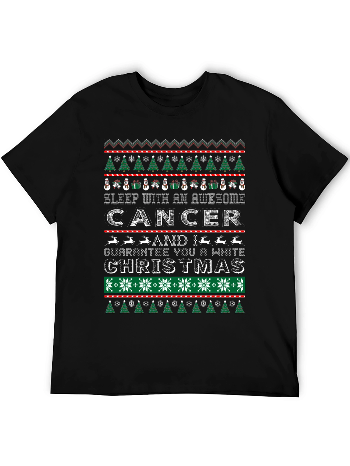 Awesome Cancer Christmas Graphic Tee