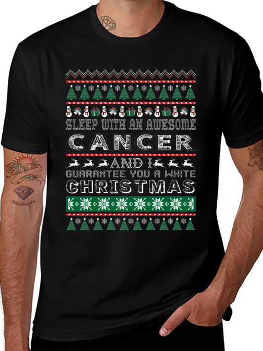 Awesome Cancer Christmas Graphic Tee