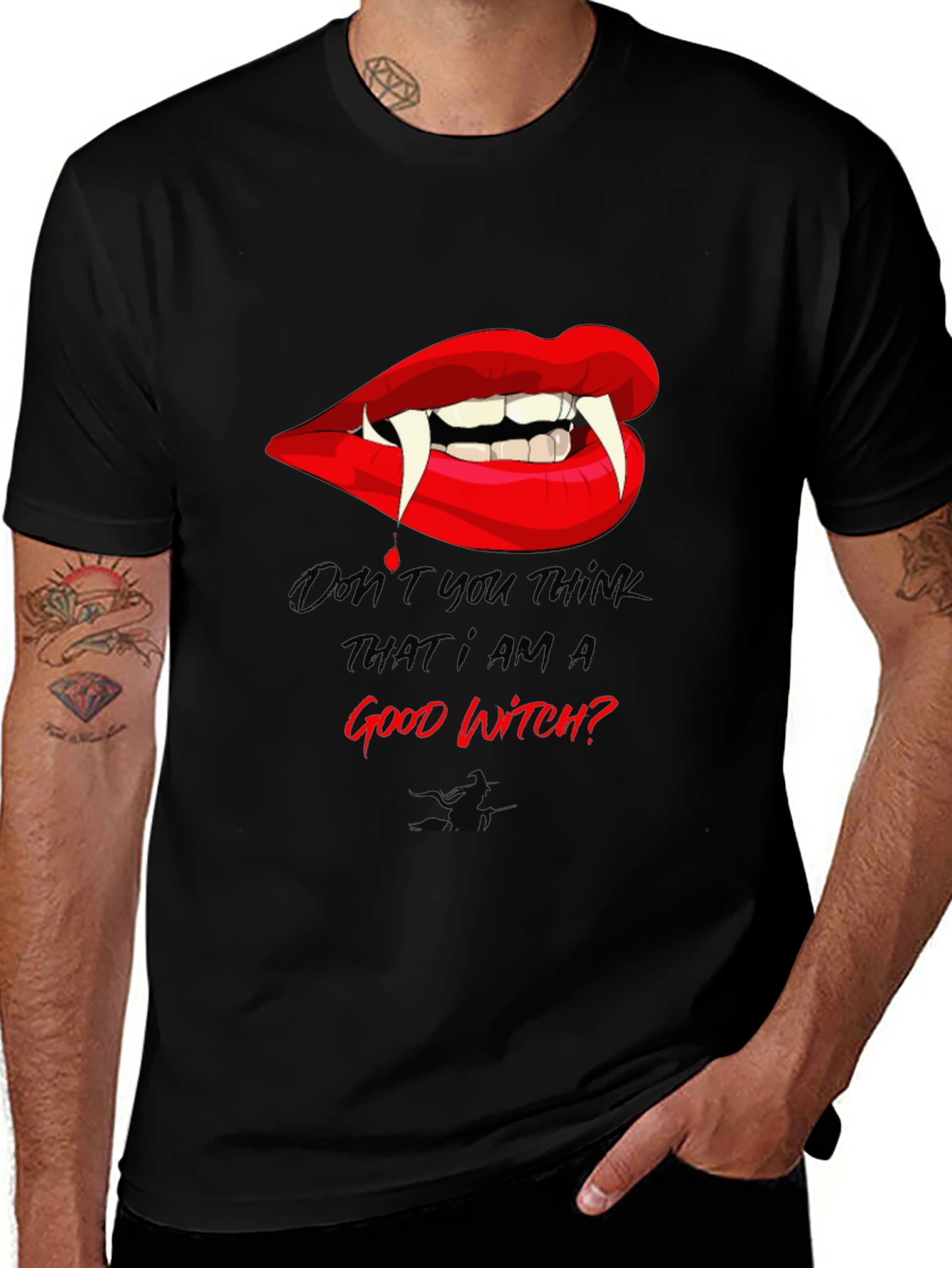 Vampire Lips Good Witch? Graphic T-Shirt
