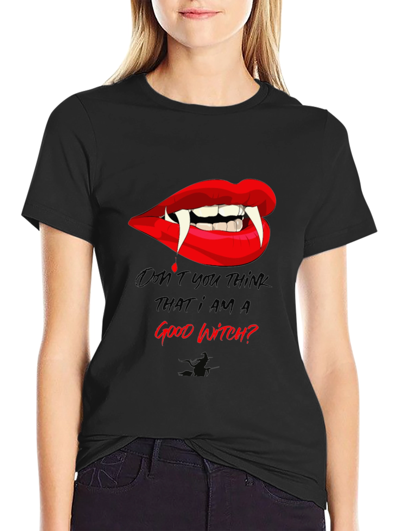 Vampire Lips Good Witch? Graphic T-Shirt
