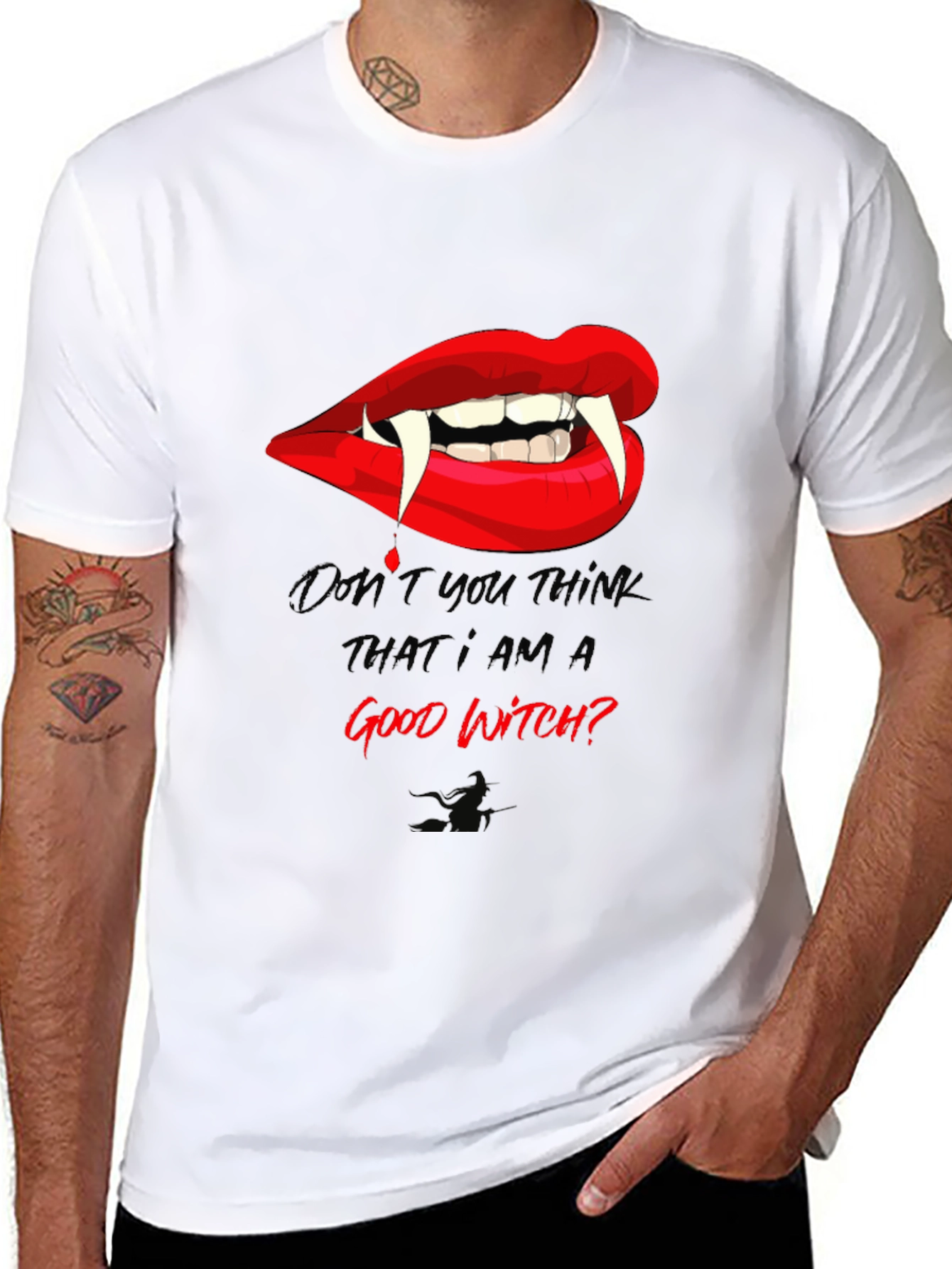 Vampire Lips Good Witch? Graphic T-Shirt