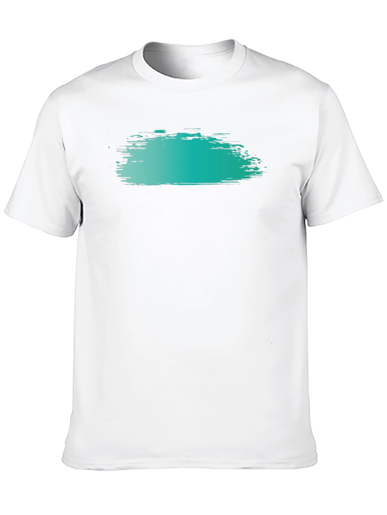Trendy Brush Stroke Graphic Tee - Black