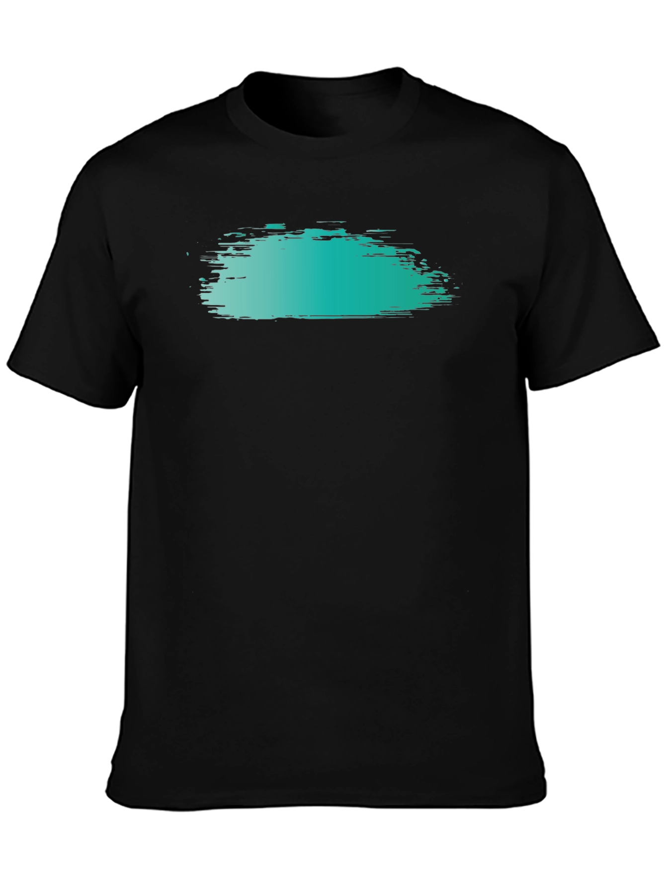 Trendy Brush Stroke Graphic Tee - Black