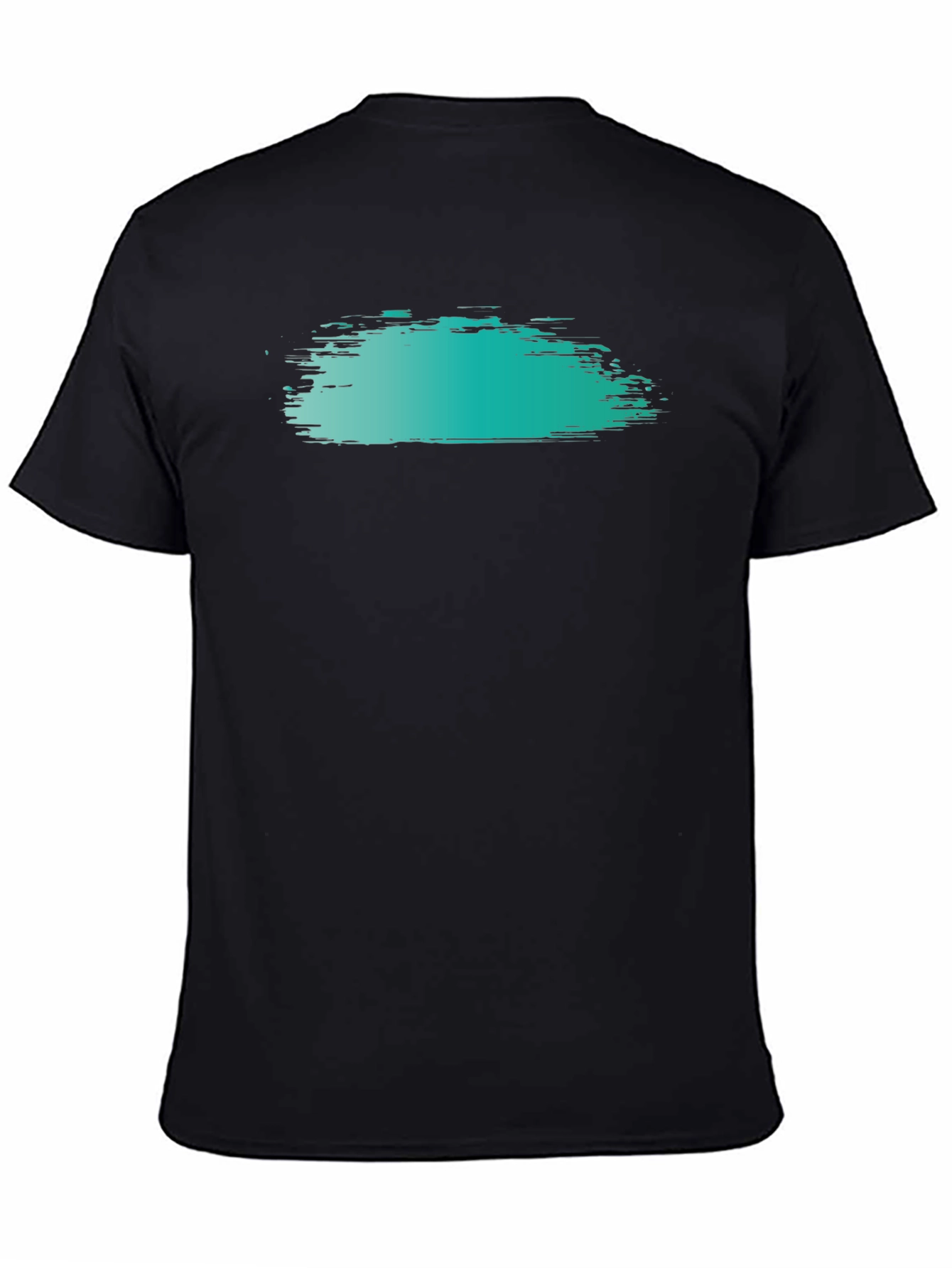 Trendy Brush Stroke Graphic Tee - Black