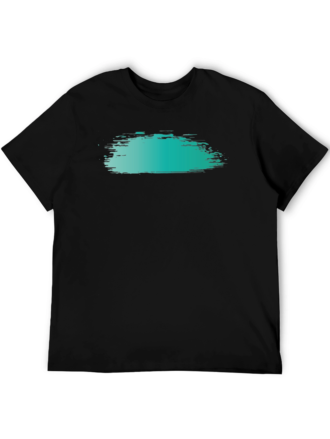 Trendy Brush Stroke Graphic Tee - Black