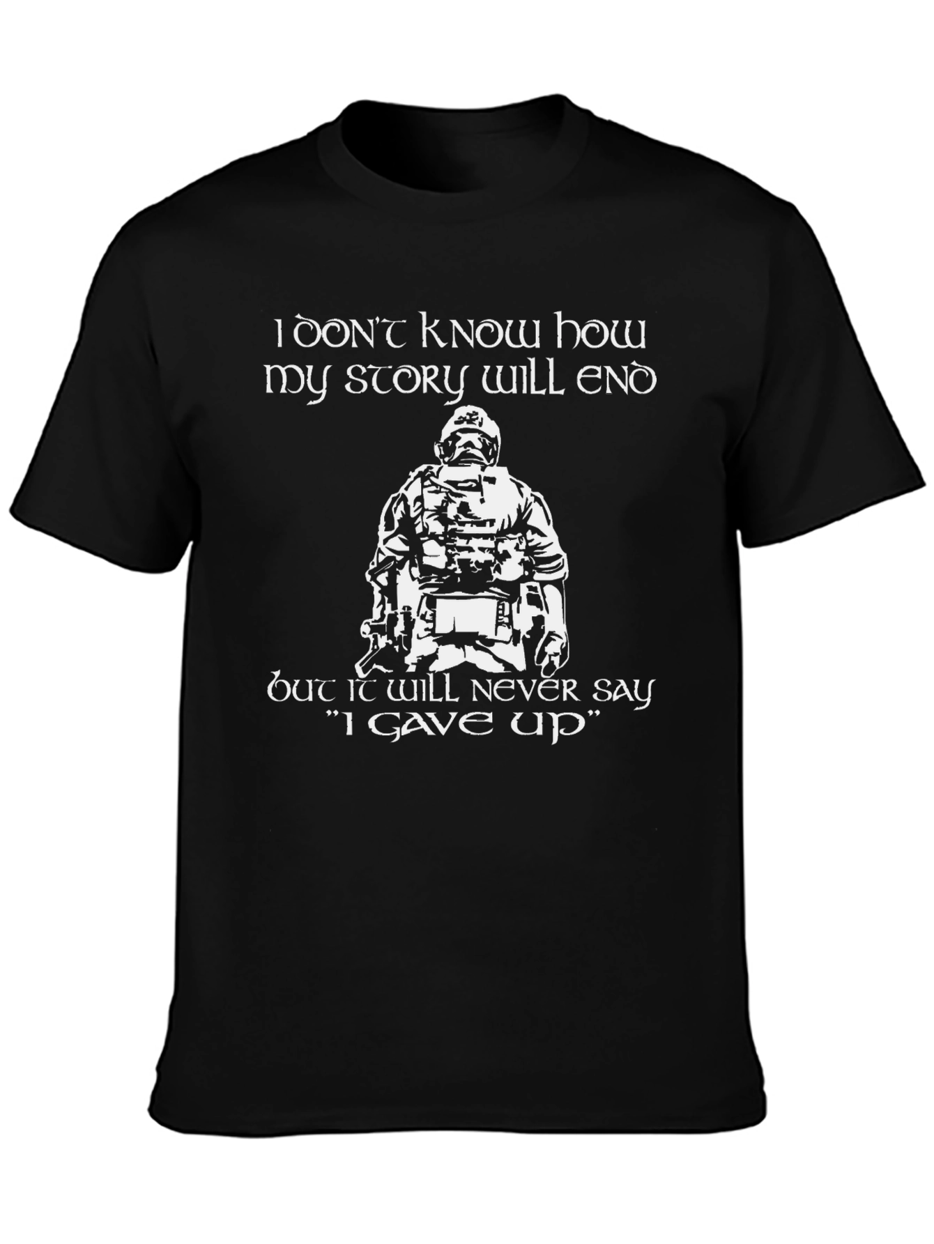 Inspirational Graphic Tee - Never Give Up