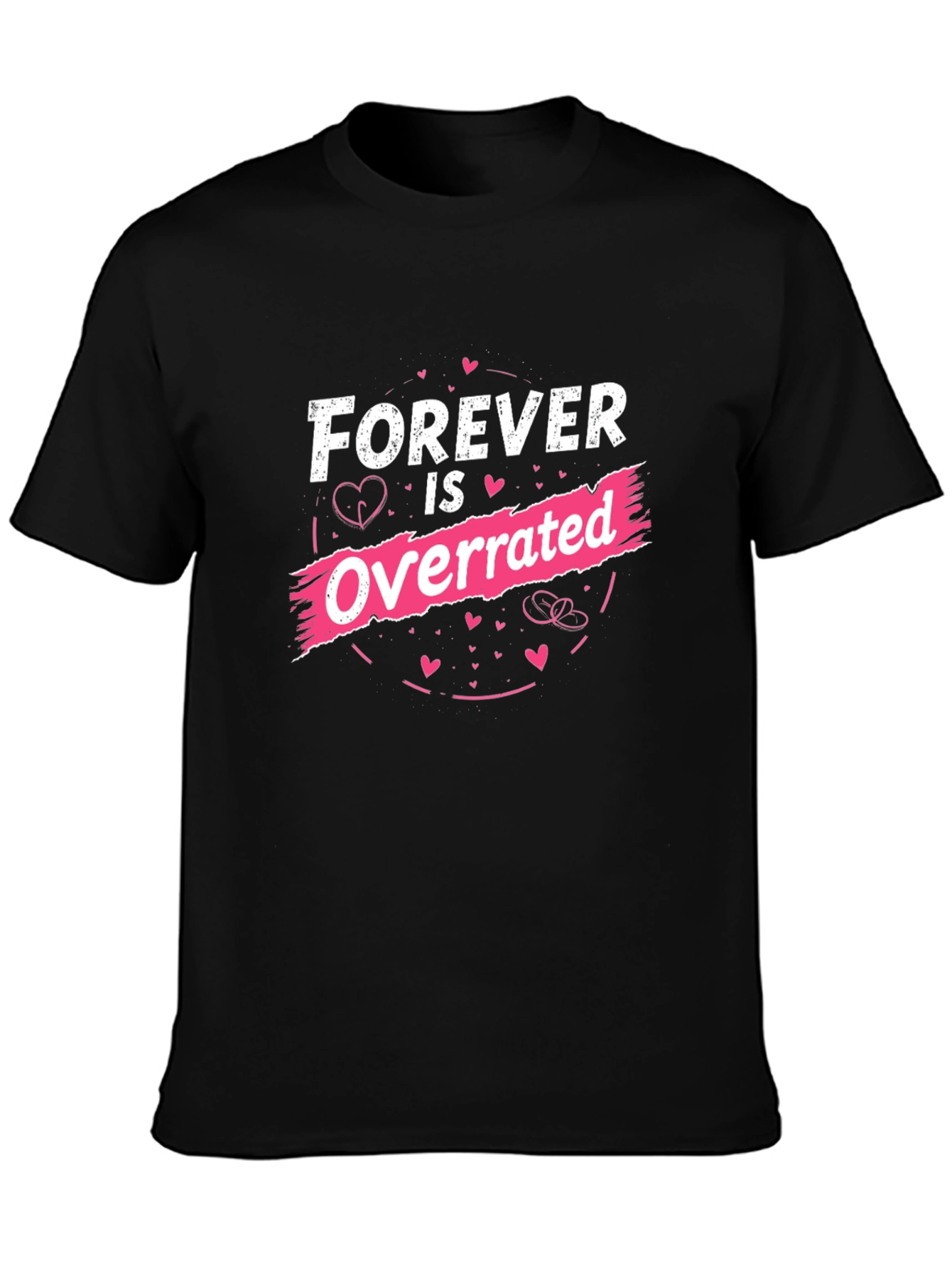 Forever is Overrated Graphic Tee - Black