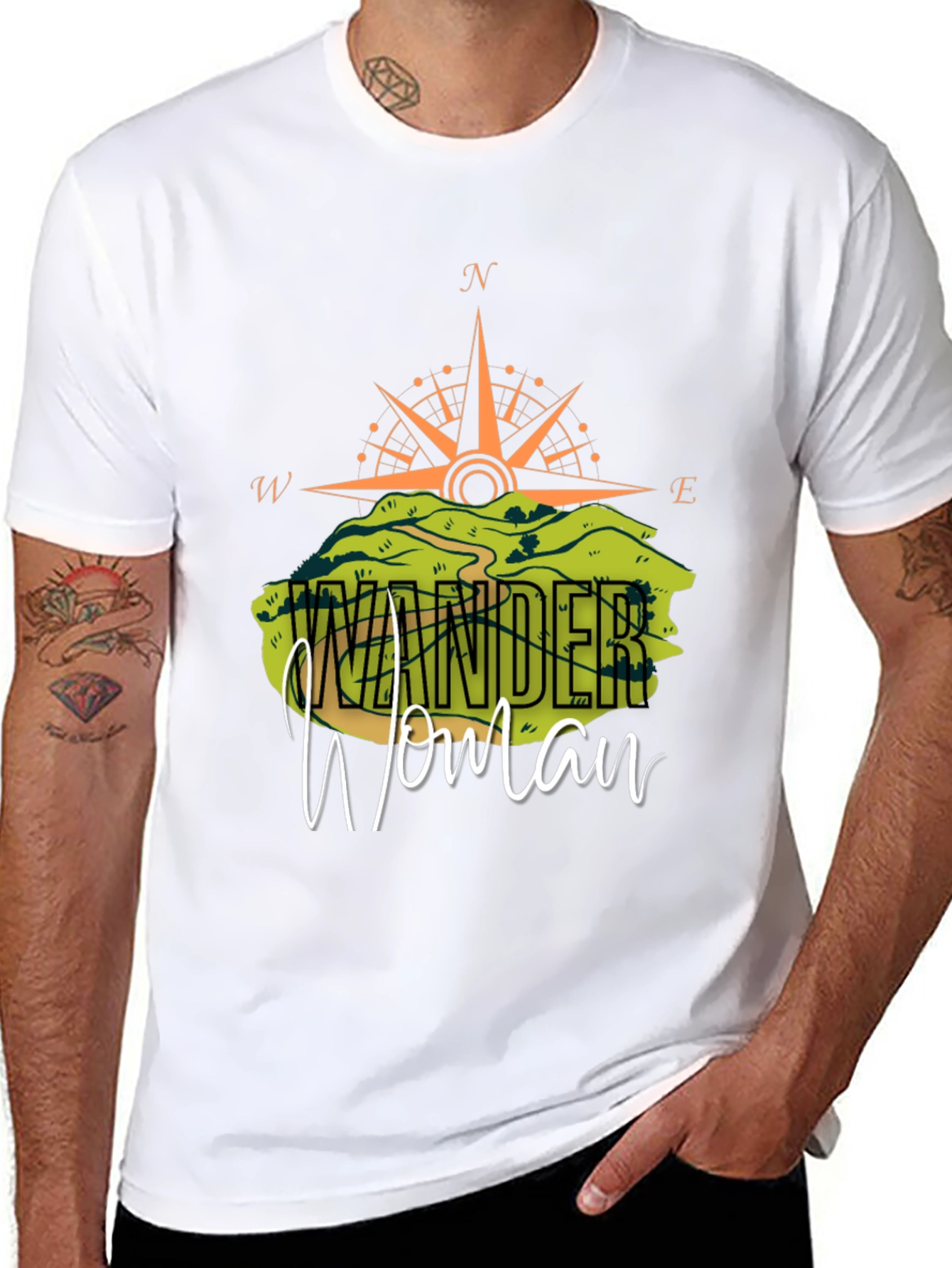 Wonder Woman Compass Graphic T-Shirt