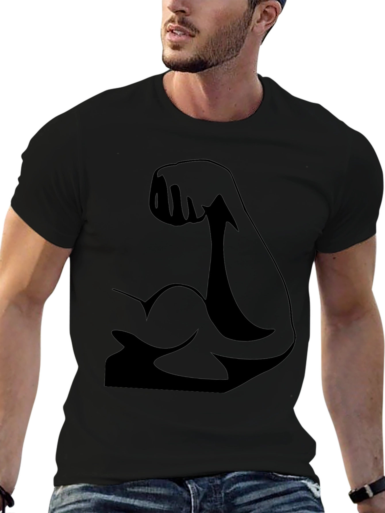 Muscle Flex Black T-Shirt
