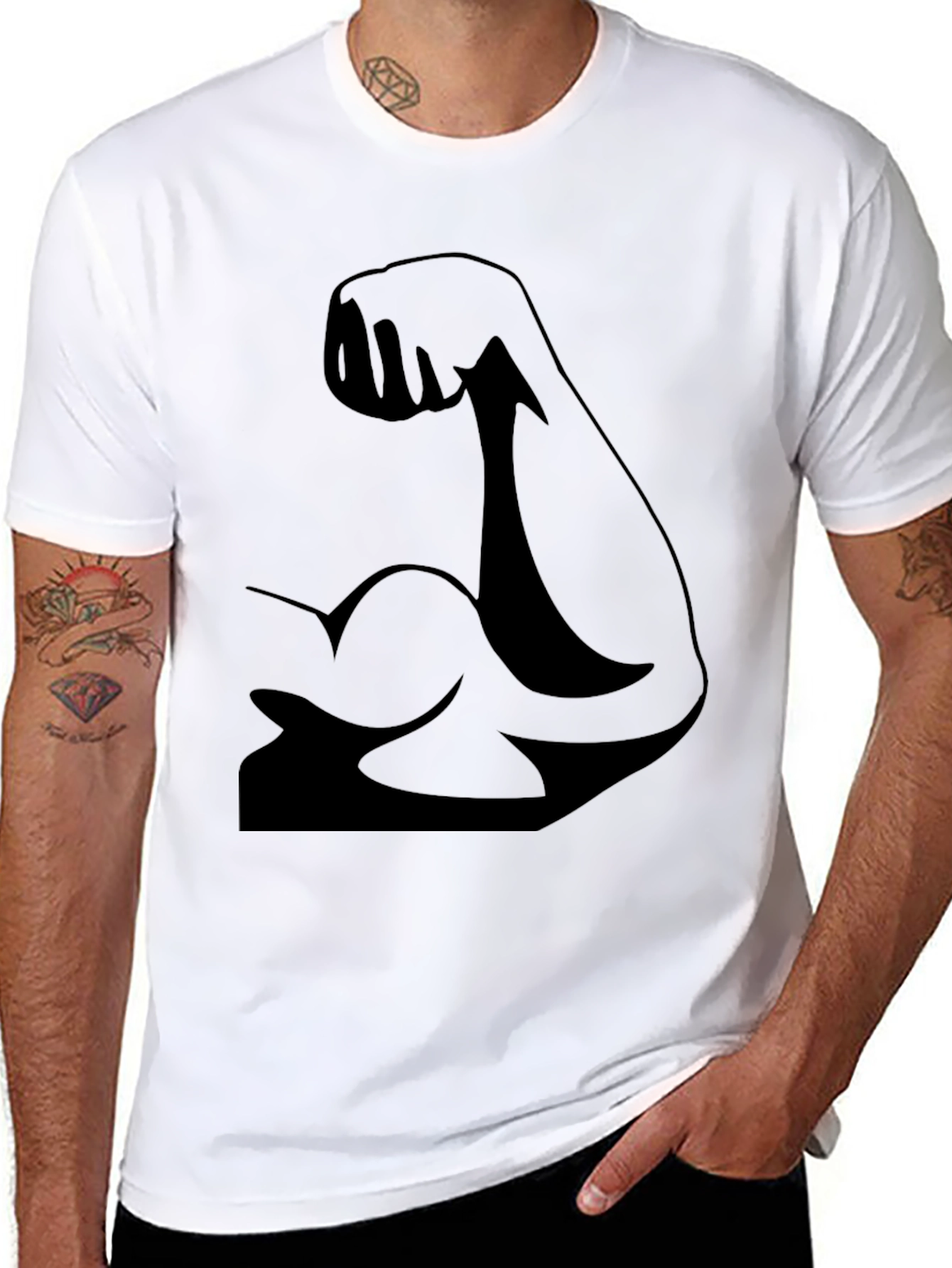 Muscle Flex Black T-Shirt