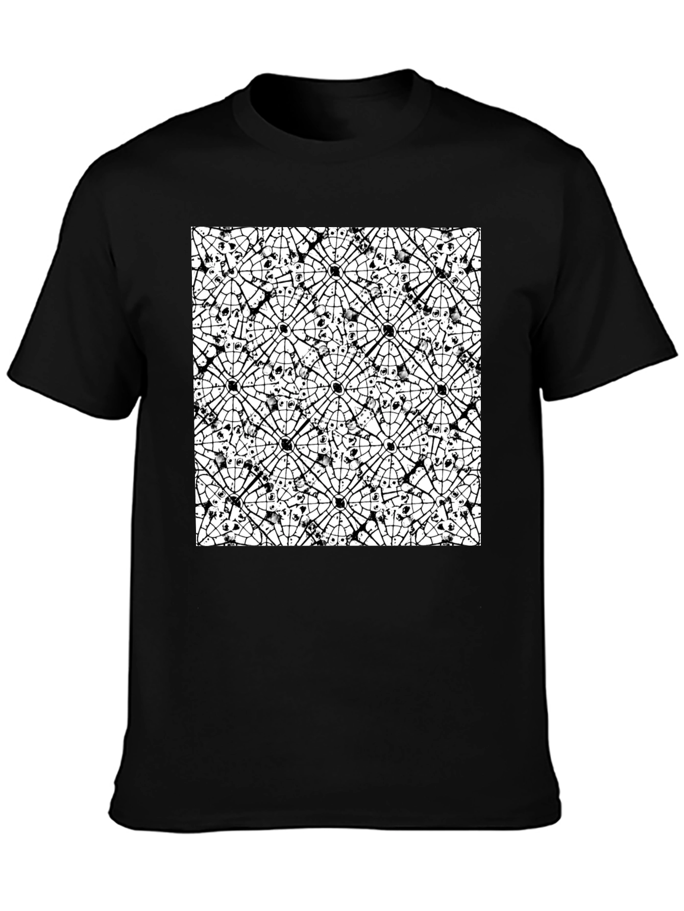 Abstract Black & White Pattern Tee
