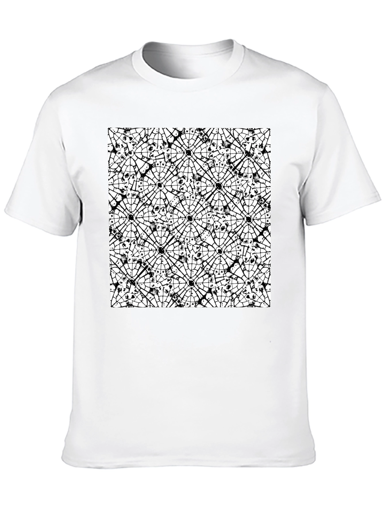 Abstract Black & White Pattern Tee