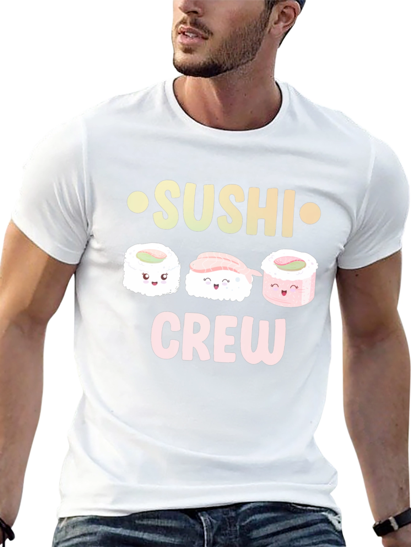Sushi Crew Black Graphic T-Shirt