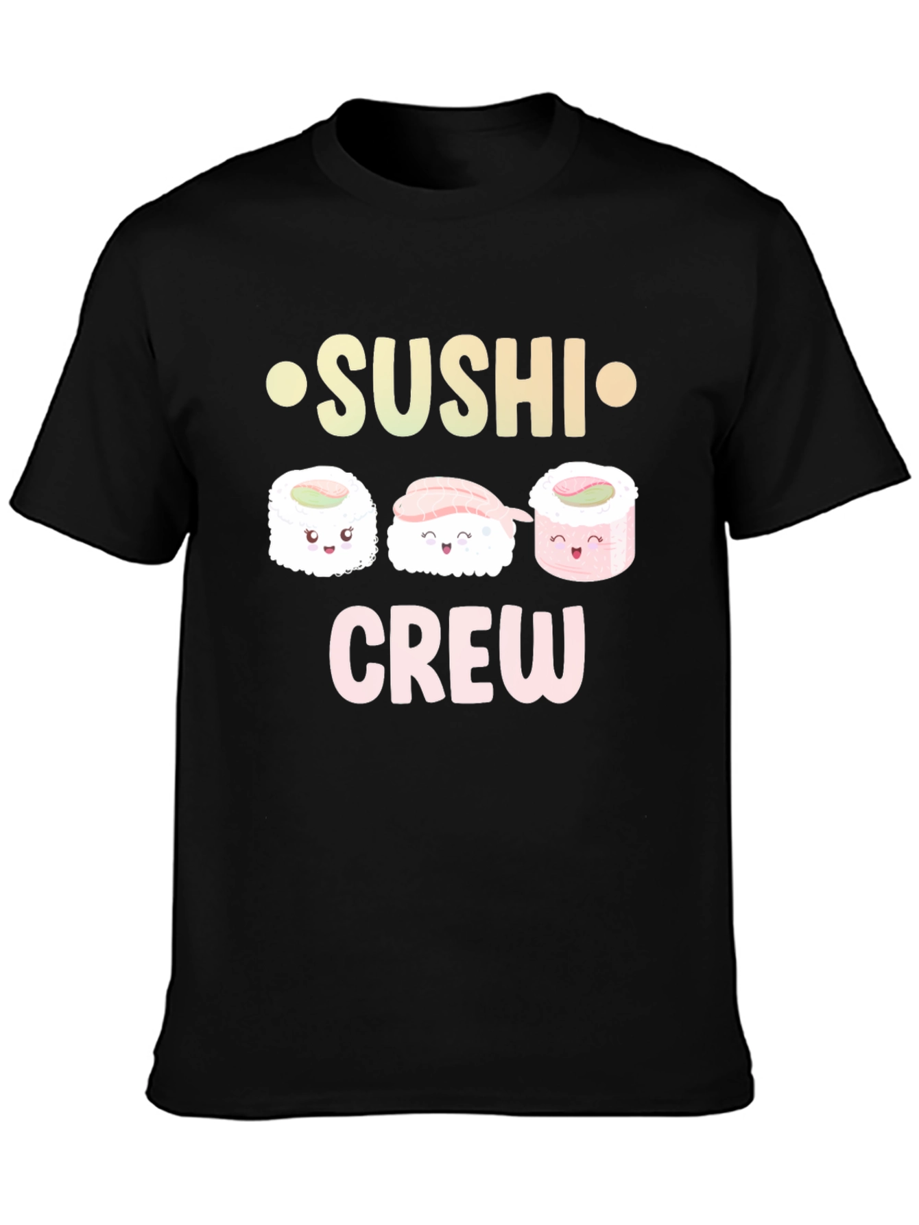 Sushi Crew Black Graphic T-Shirt