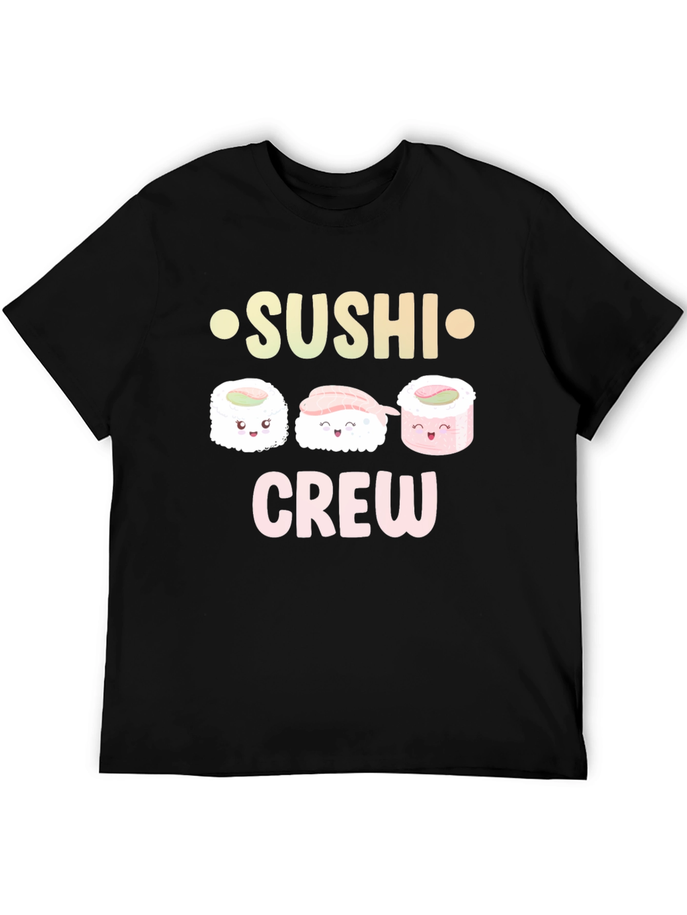 Sushi Crew Black Graphic T-Shirt