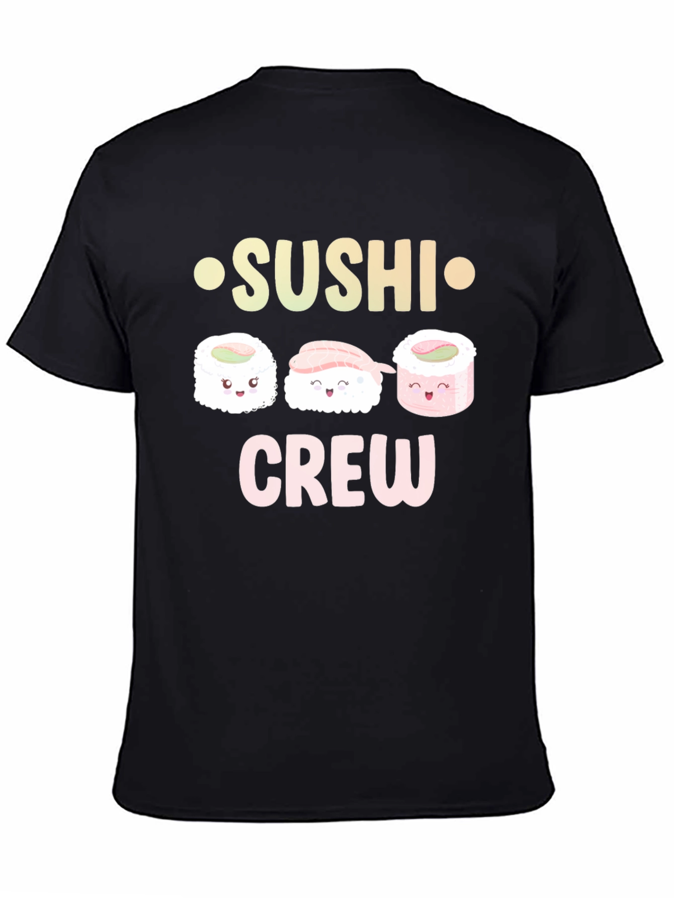 Sushi Crew Black Graphic T-Shirt