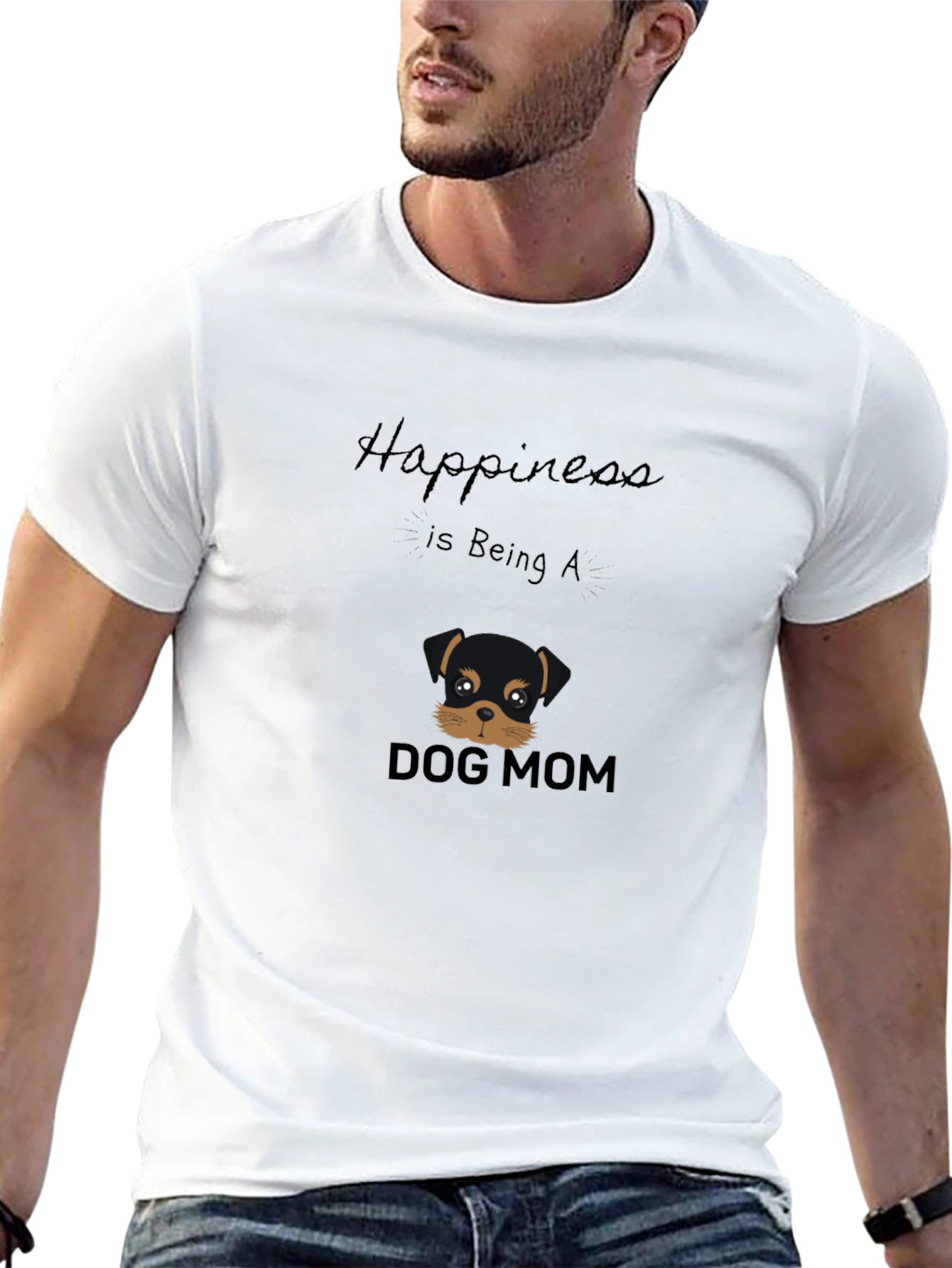 Happiness is Being A Dog Mom Graphic Tee
