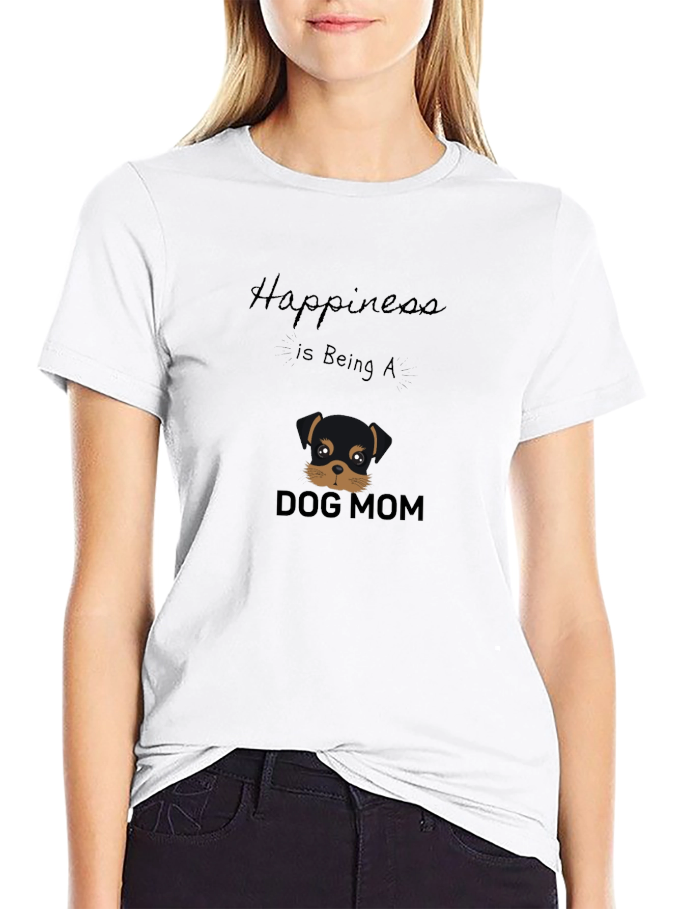 Happiness is Being A Dog Mom Graphic Tee