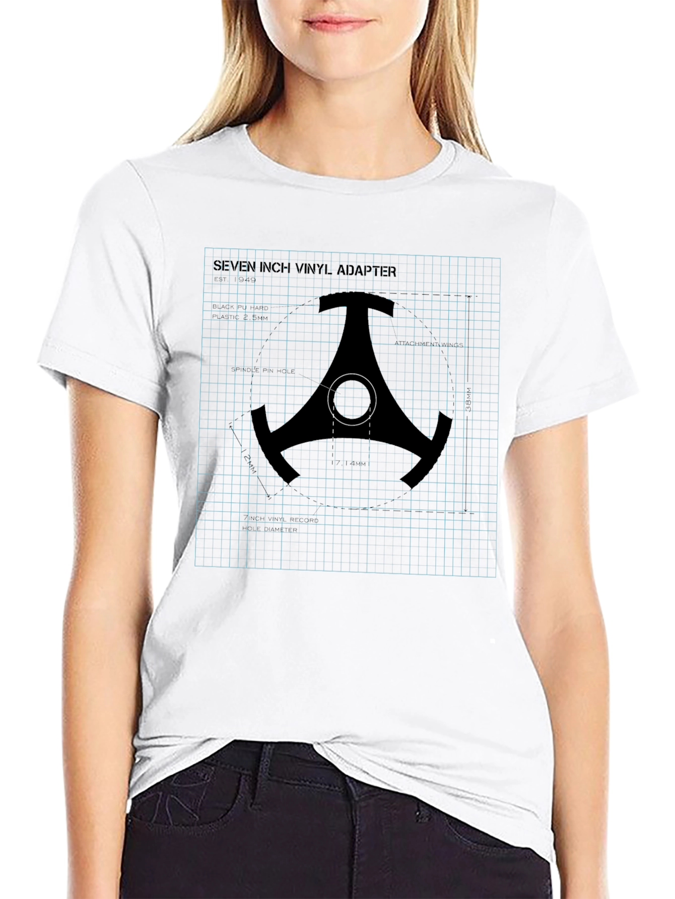 Seven Inch Vinyl Adapter Graphic Tee