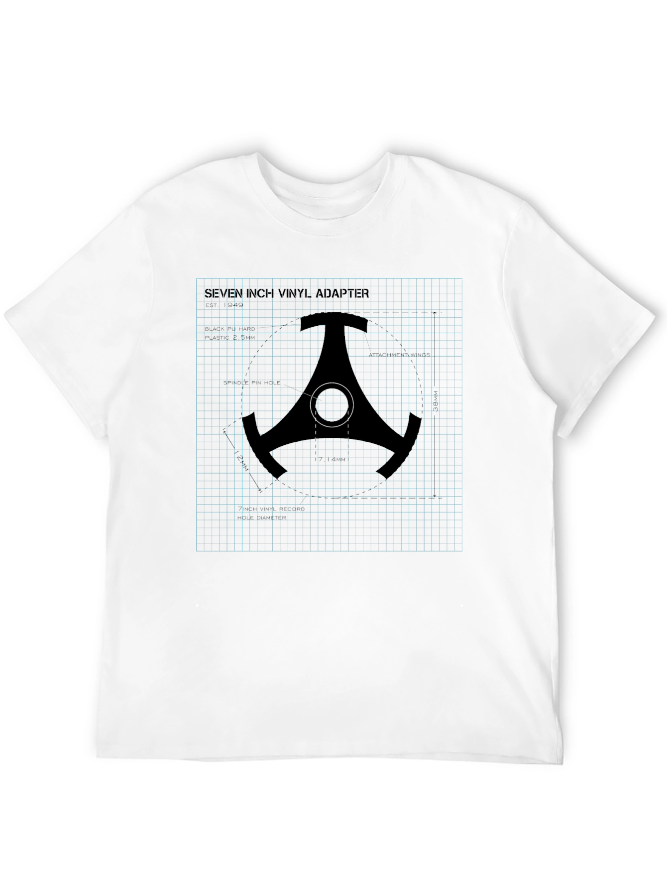 Seven Inch Vinyl Adapter Graphic Tee