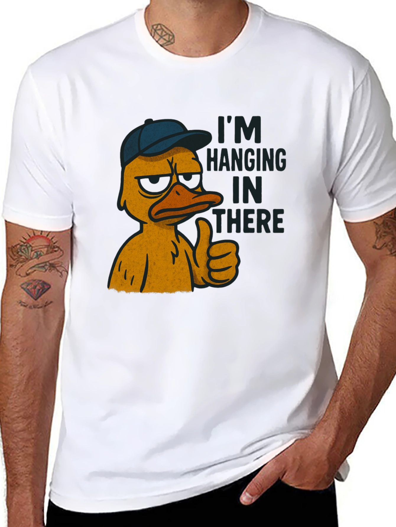 Im Hanging In There Duck T-Shirt