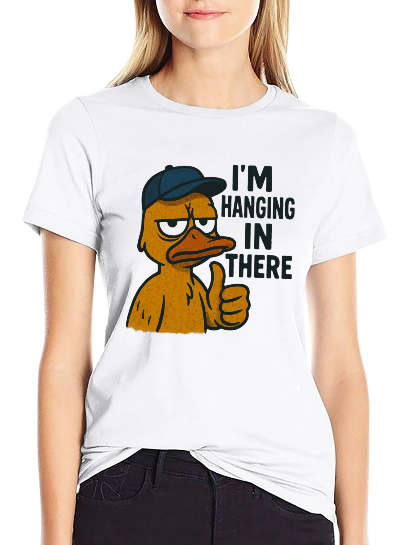 Im Hanging In There Duck T-Shirt