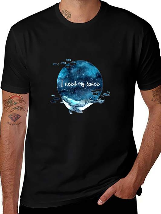 I Need My Space Whale T-Shirt - Galaxy Design
