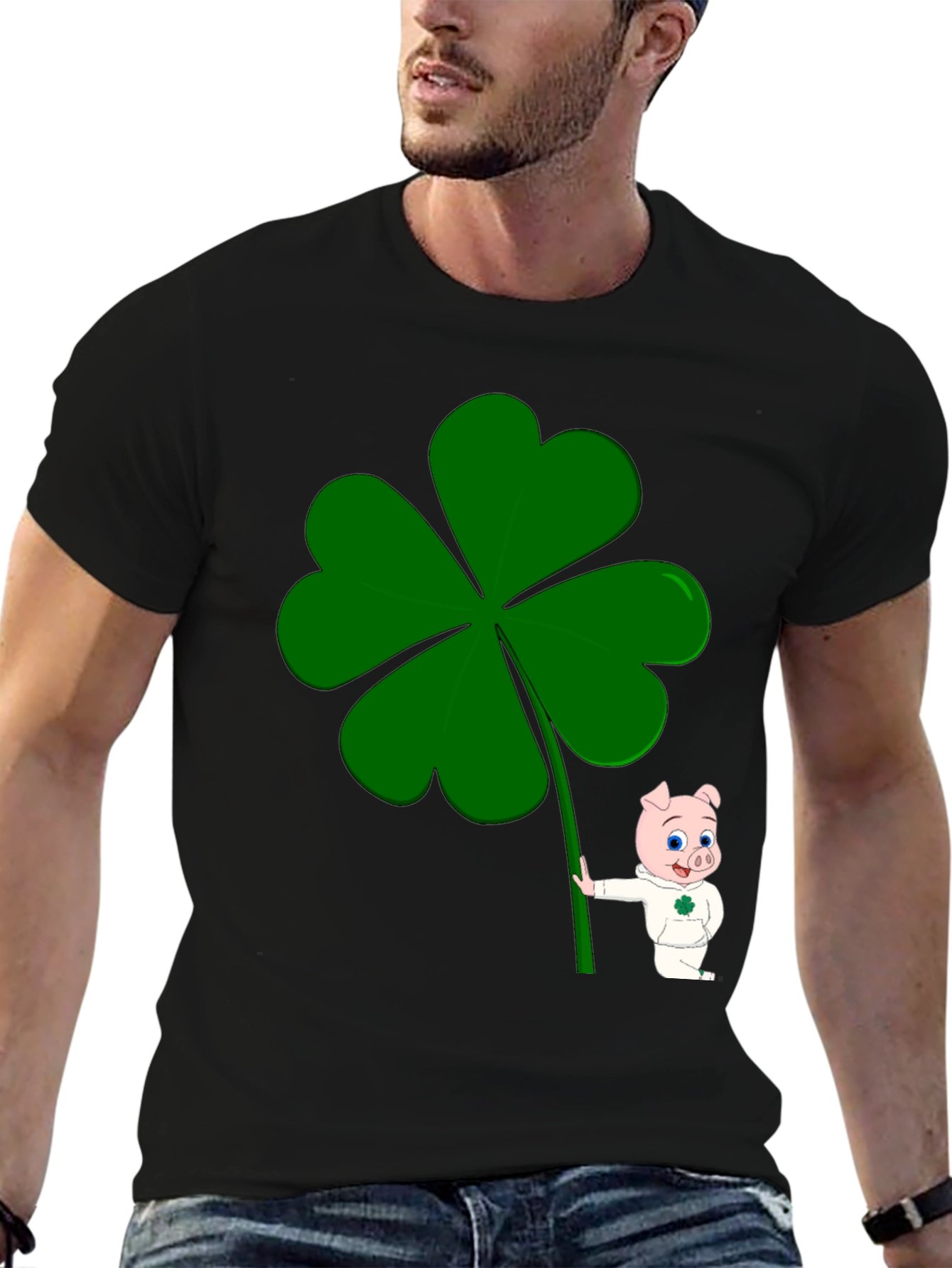 Lucky Piggy Clover Graphic Tee