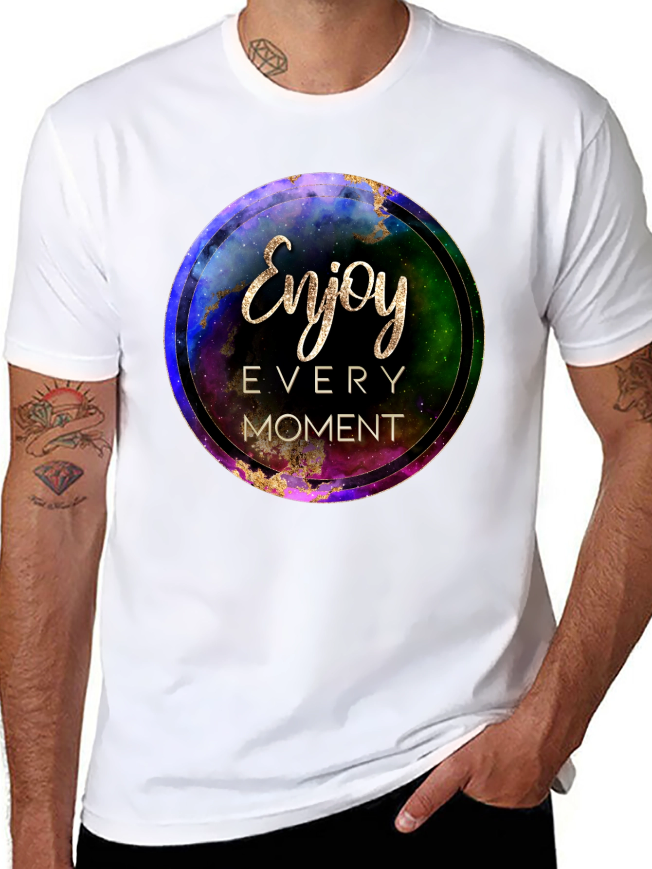 Enjoy Every Moment Black Graphic Tee
