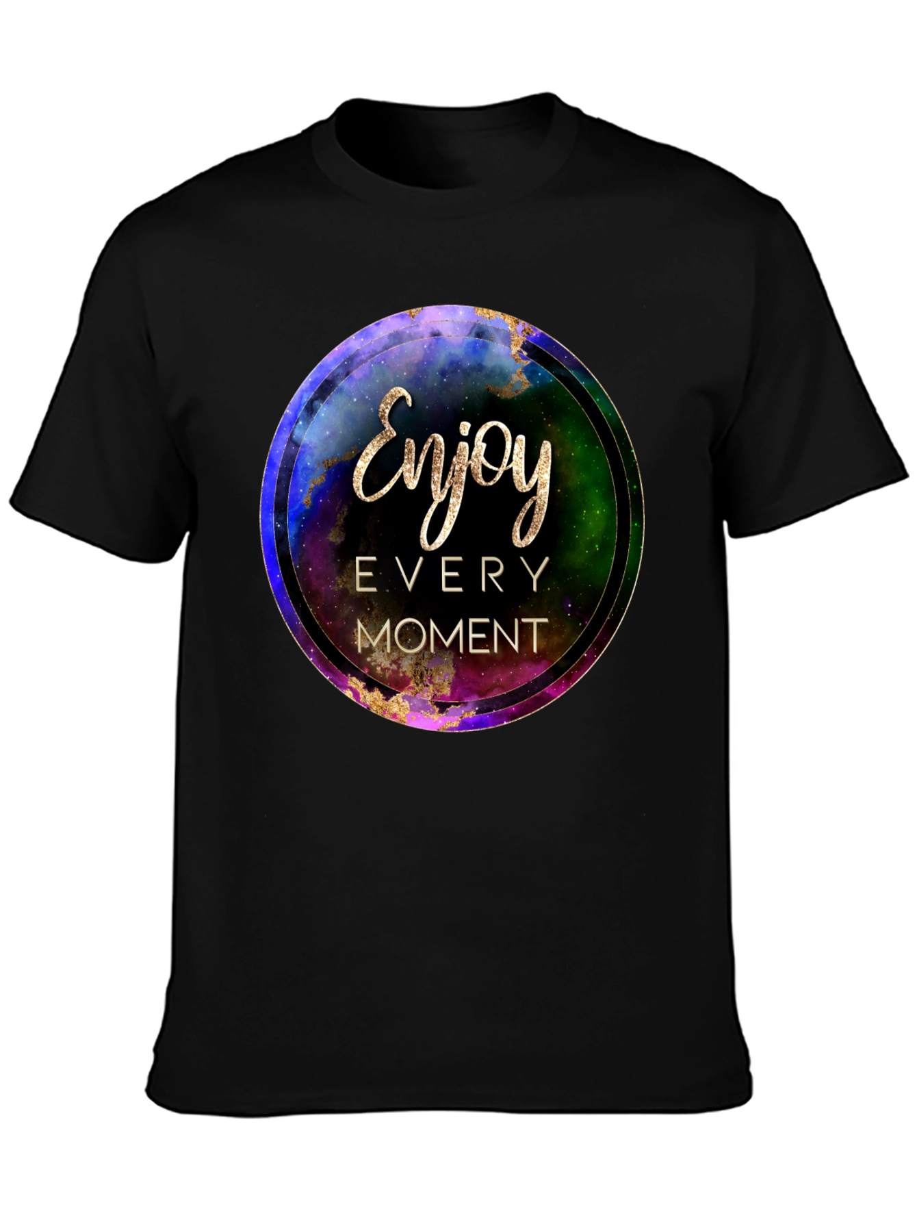 Enjoy Every Moment Black Graphic Tee
