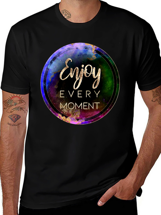 Enjoy Every Moment Black Graphic Tee