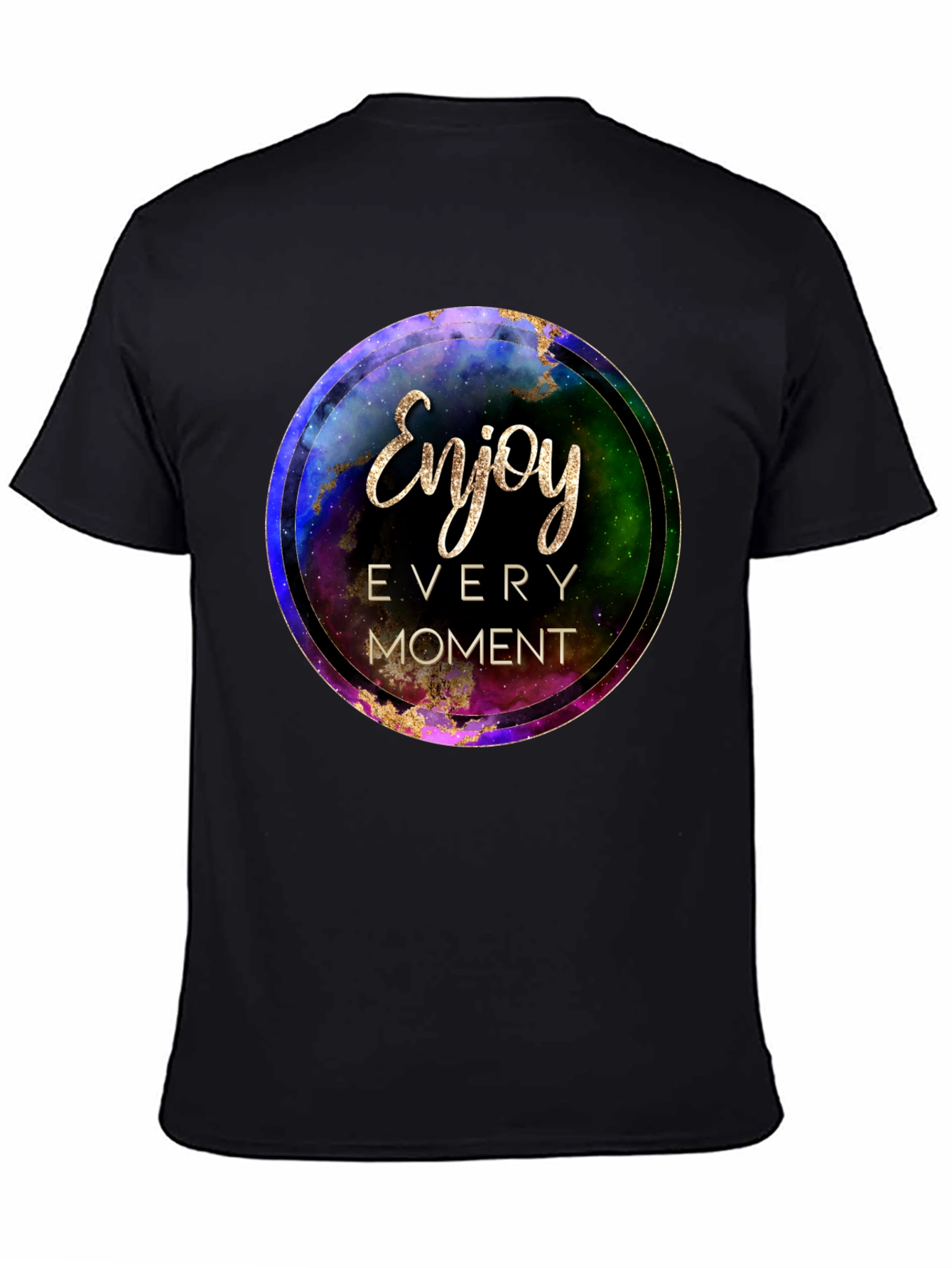 Enjoy Every Moment Black Graphic Tee