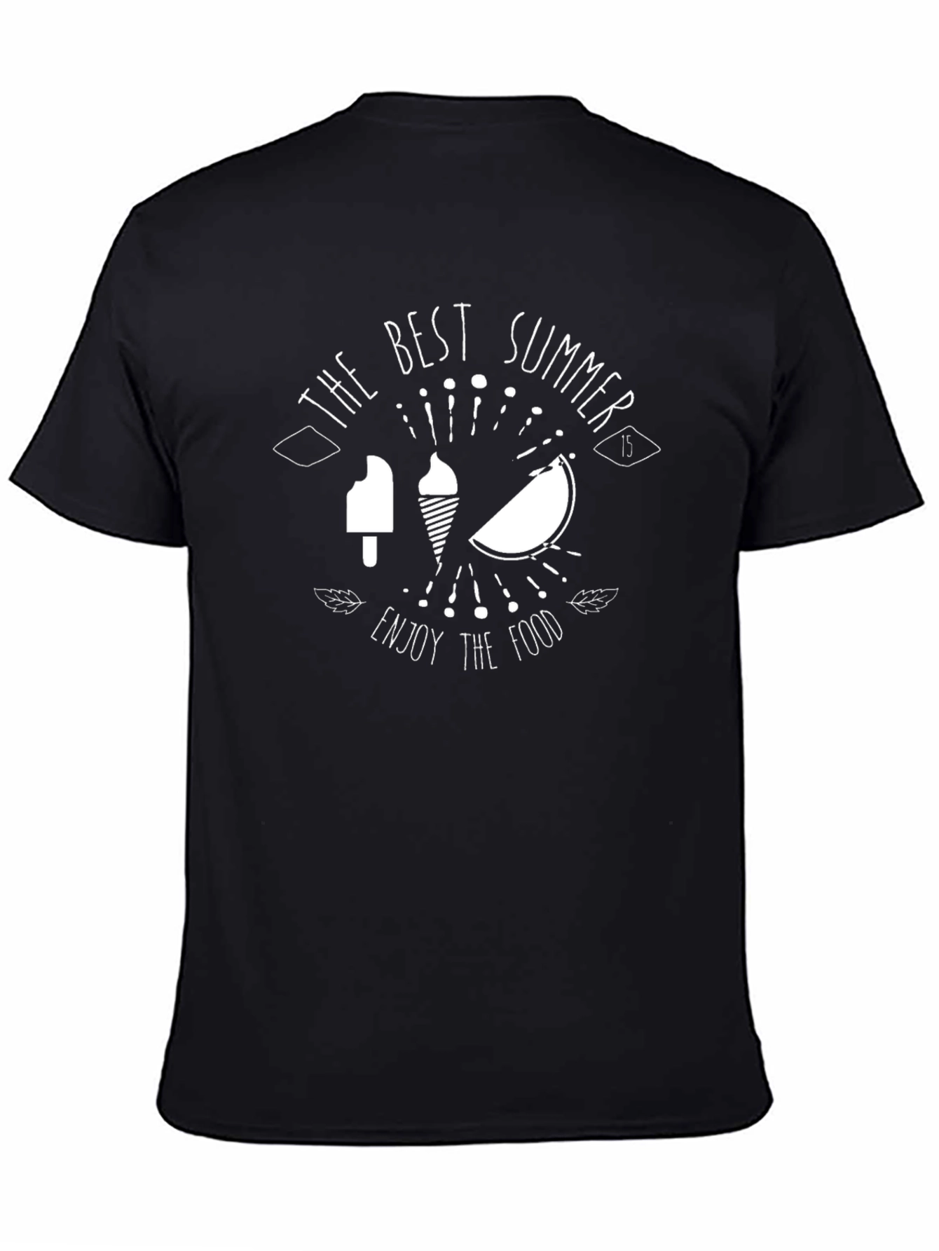 The Best Summer Food T-Shirt - Black Graphic Tee