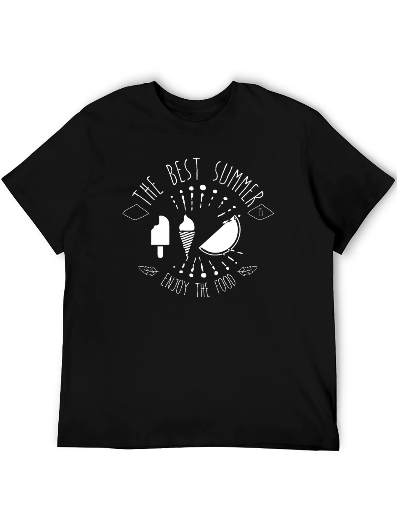 The Best Summer Food T-Shirt - Black Graphic Tee