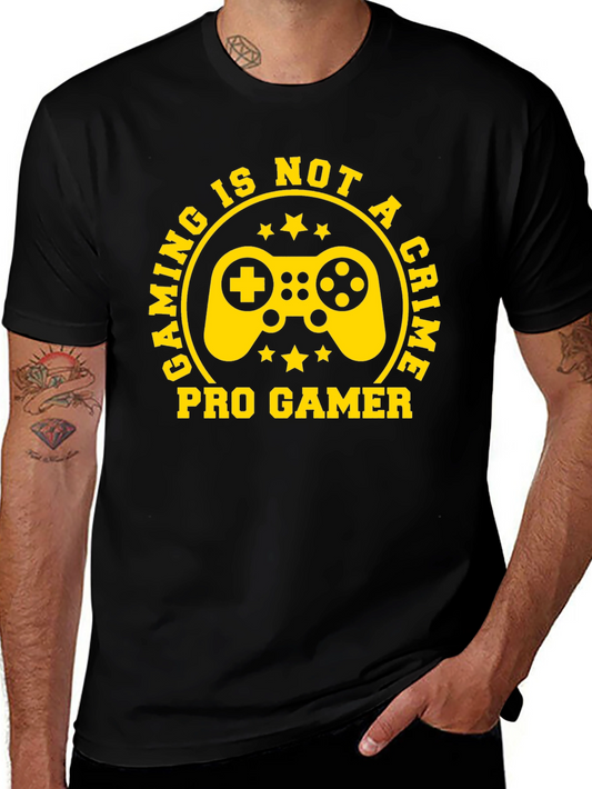 Gaming is Not a Crime T-Shirt - Pro Gamer Design