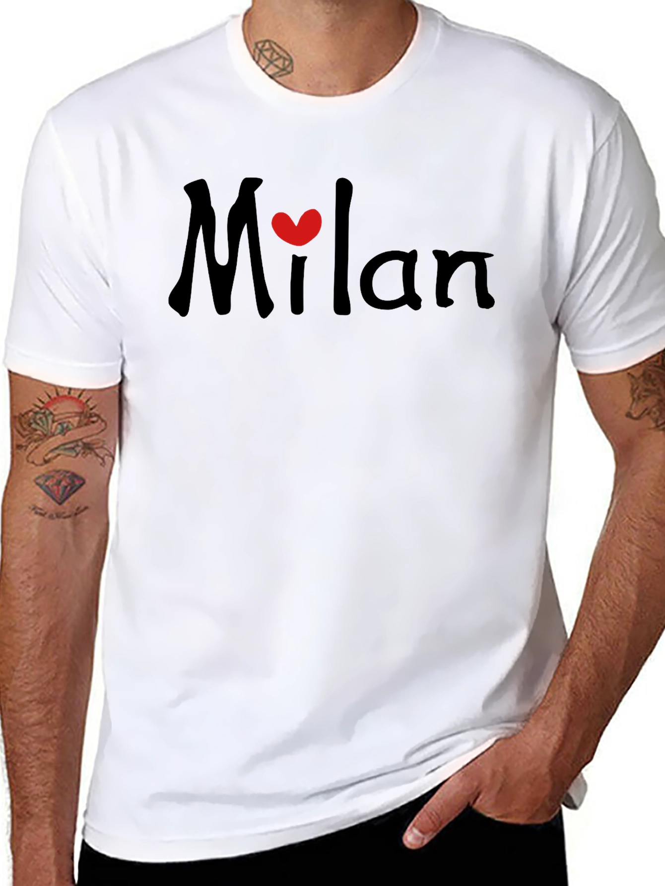 Milan Heart Tee - Stylish Graphic T-Shirt