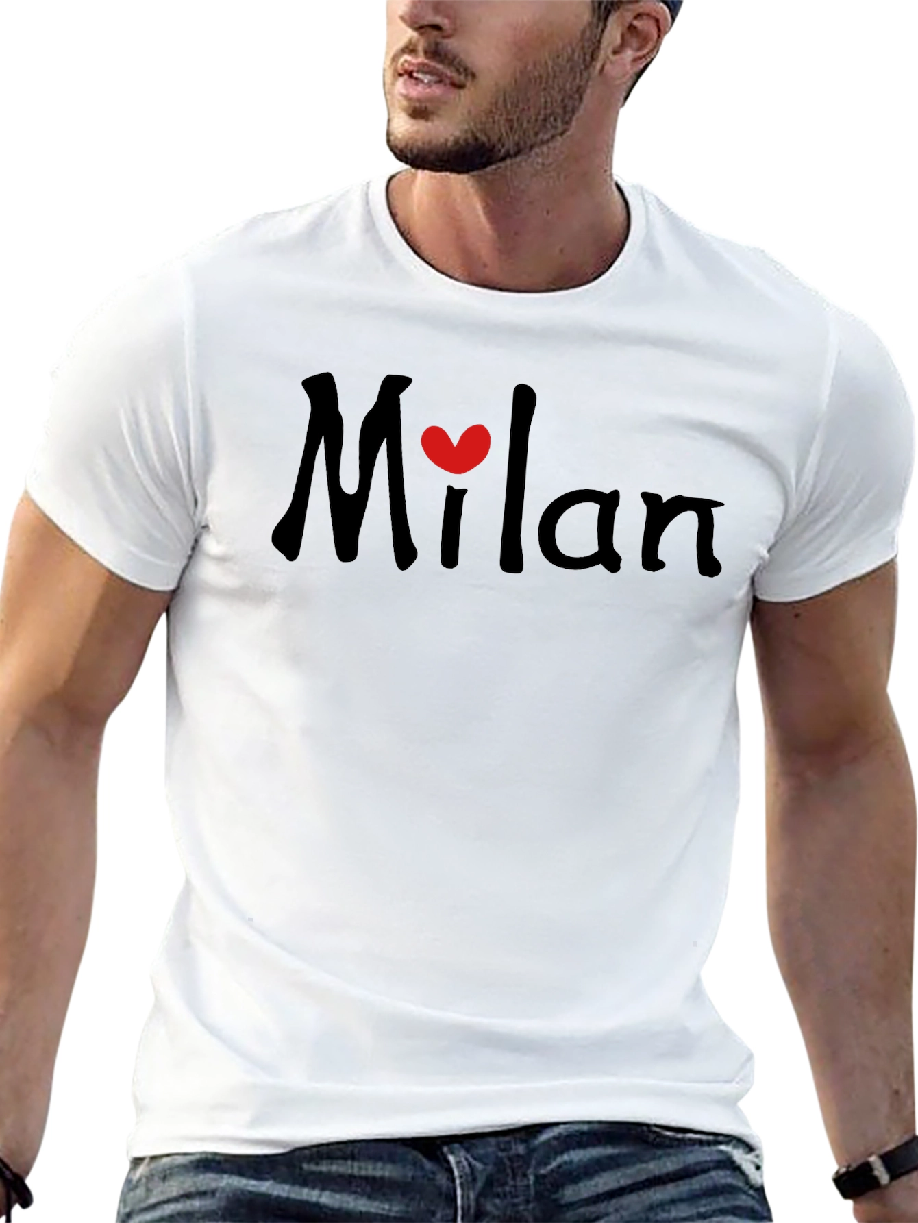 Milan Heart Tee - Stylish Graphic T-Shirt