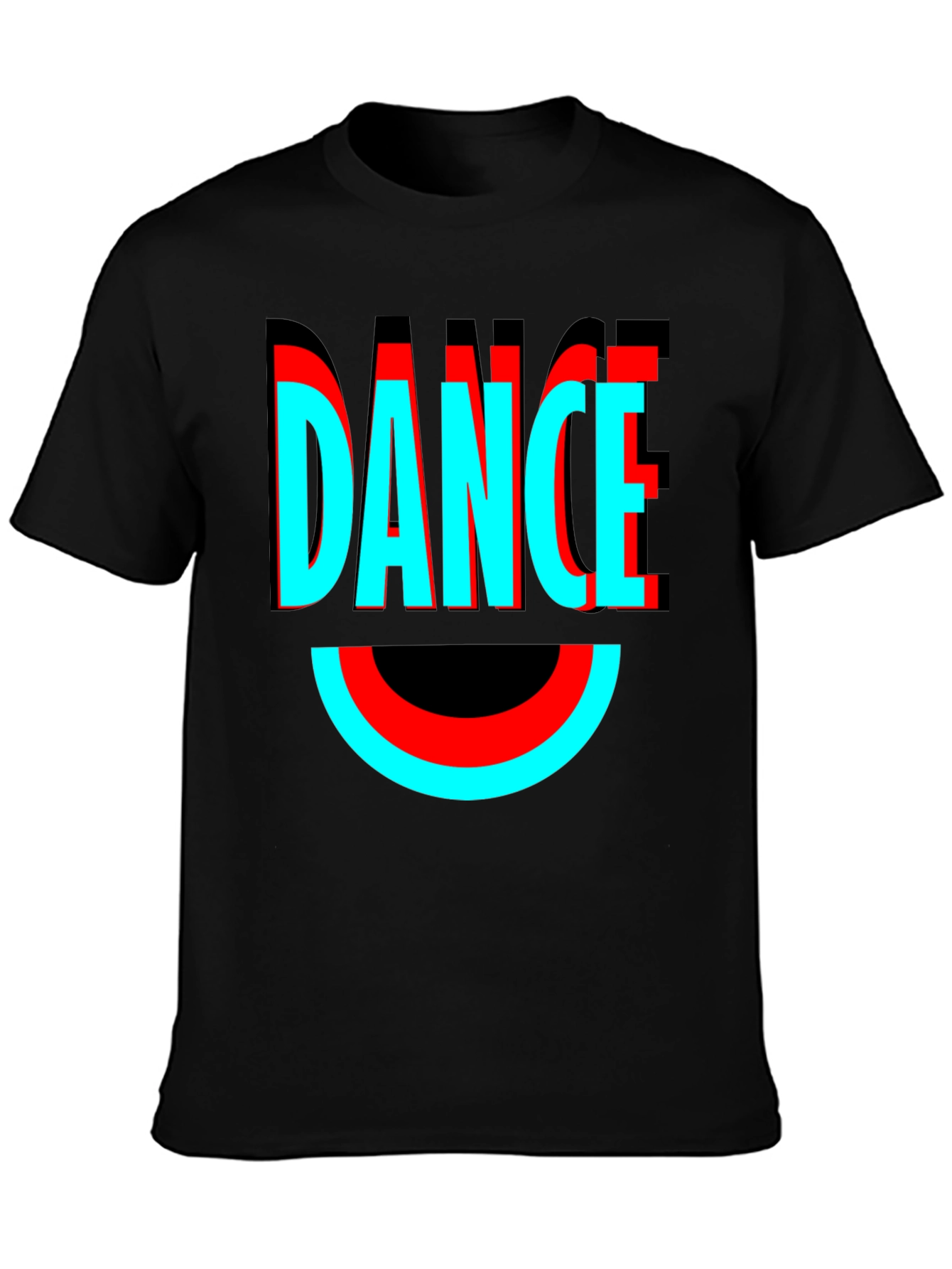 Dance Graphic Tee - Stylish Black Cotton T-Shirt