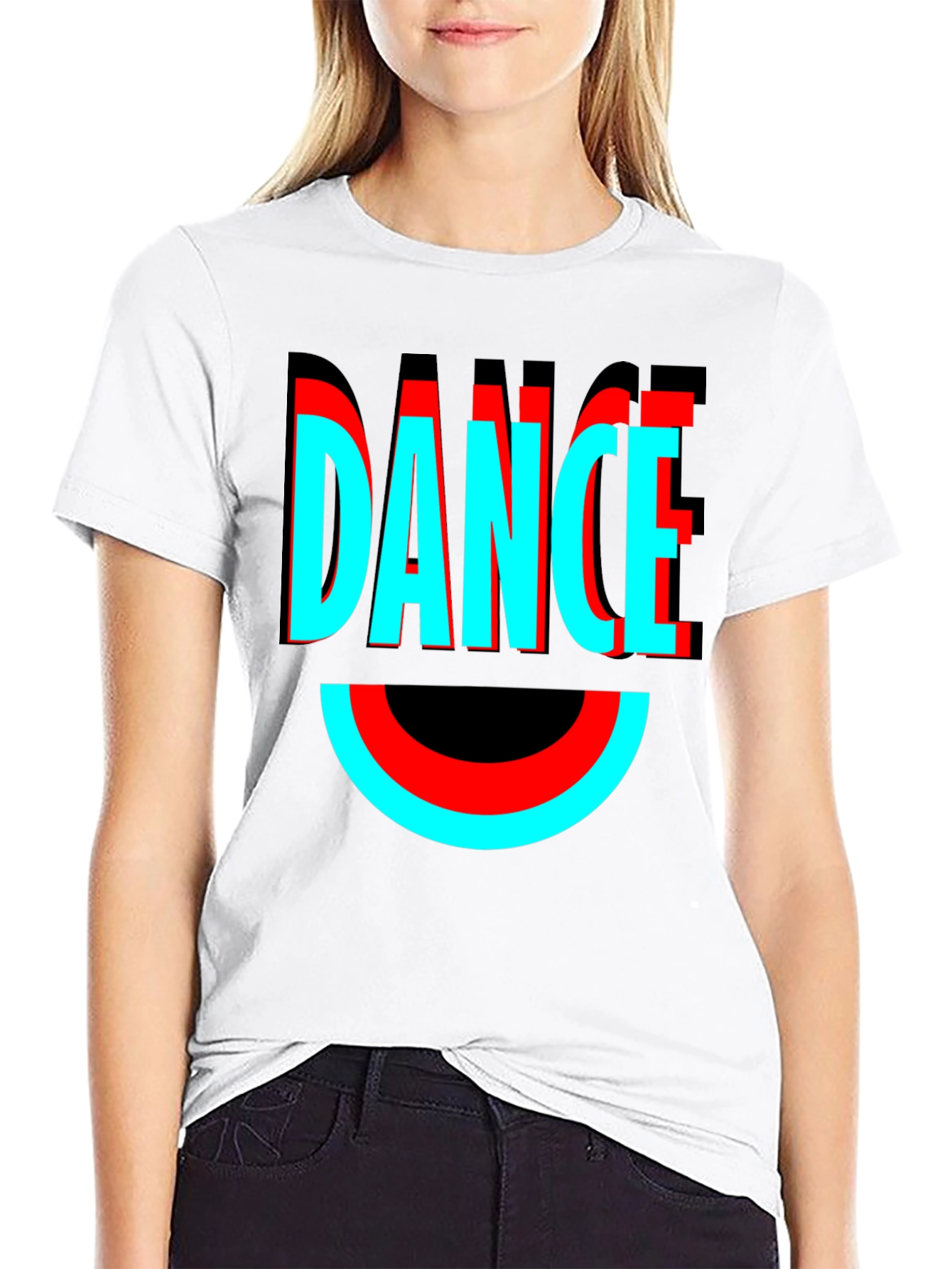 Dance Graphic Tee - Stylish Black Cotton T-Shirt