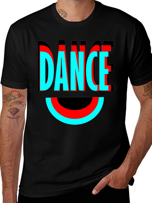 Dance Graphic Tee - Stylish Black Cotton T-Shirt