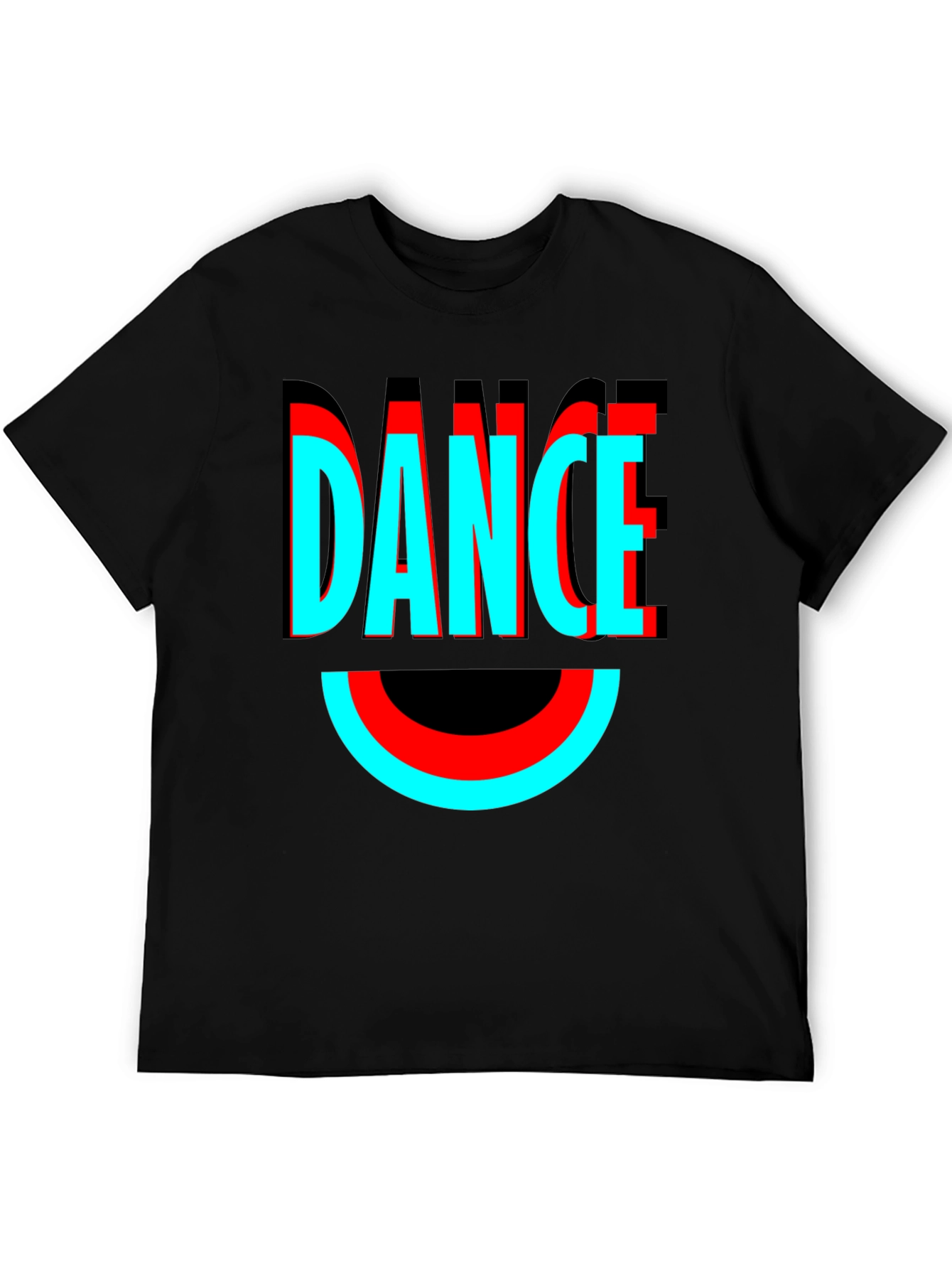 Dance Graphic Tee - Stylish Black Cotton T-Shirt
