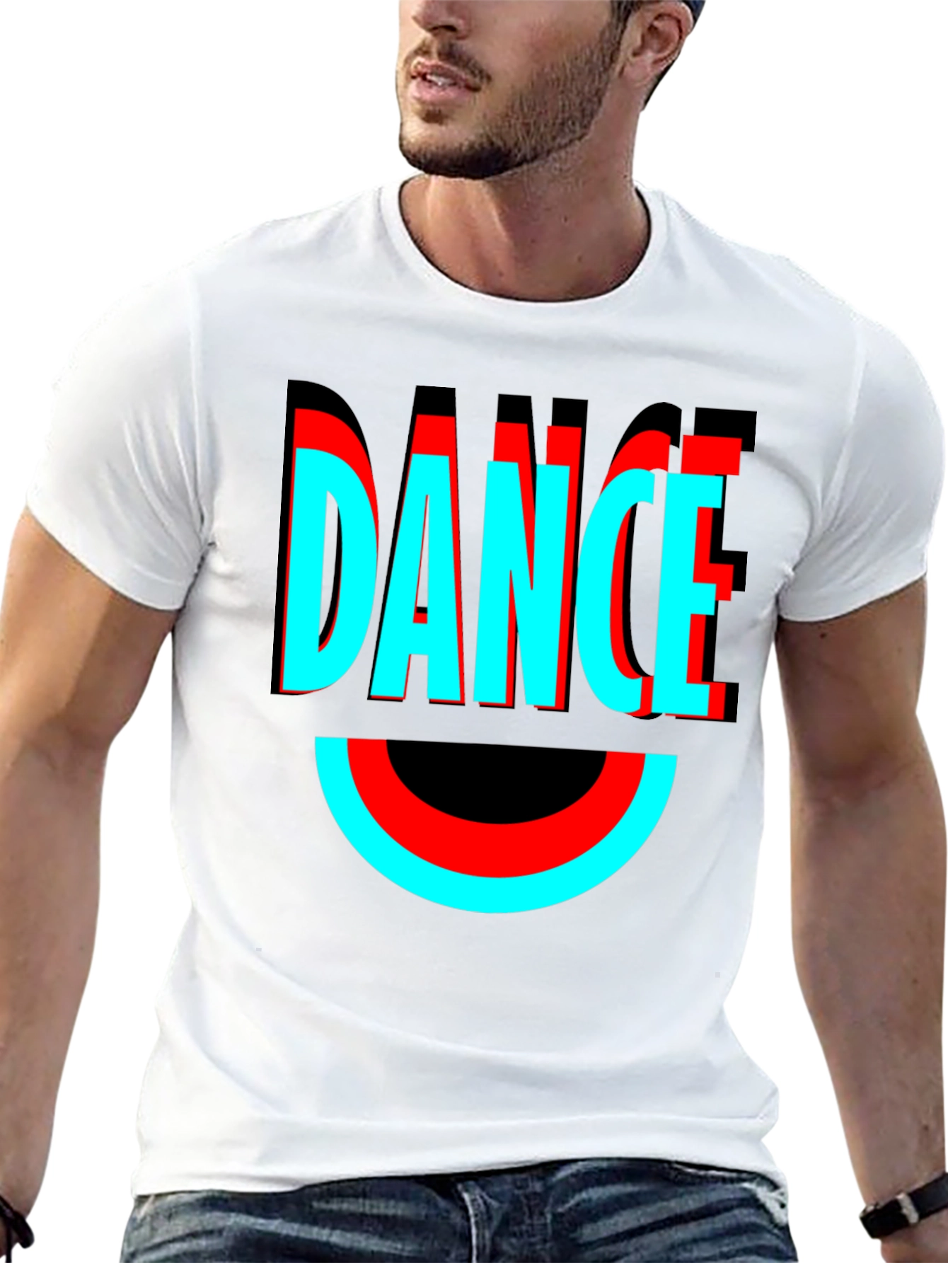 Dance Graphic Tee - Stylish Black Cotton T-Shirt