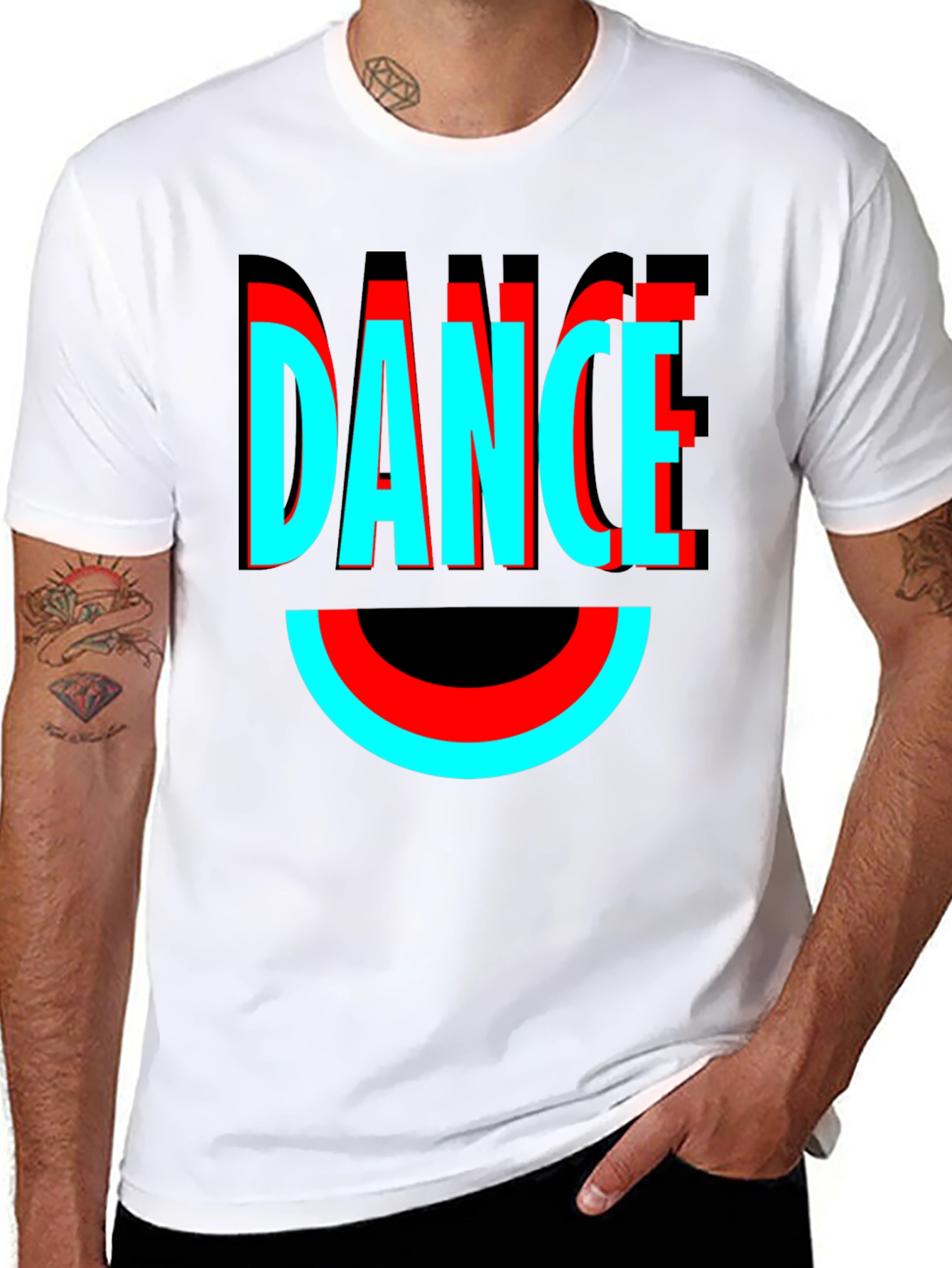 Dance Graphic Tee - Stylish Black Cotton T-Shirt